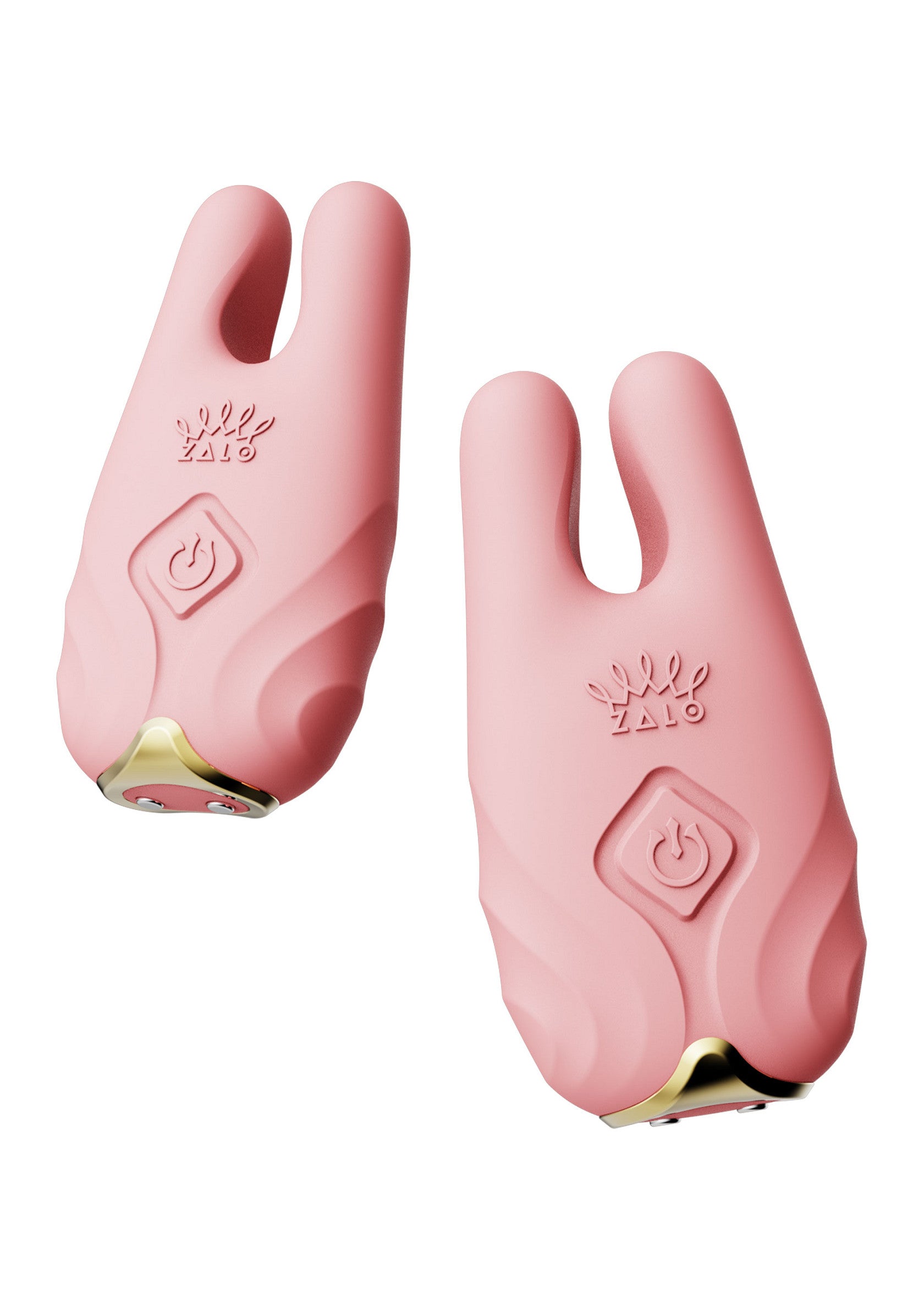 Zalo Reine Rose : stimulateur clitoridien double pour une expérience intense et luxueuse. Plaisir assuré !; Zalo Reine Roze: dubbele clitorisstimulator voor een intense, luxueuze ervaring. Gegarandeerd plezier!; Zalo Reine Pink: dual clitoral stimulator for an intense, luxurious experience. Pleasure guaranteed!