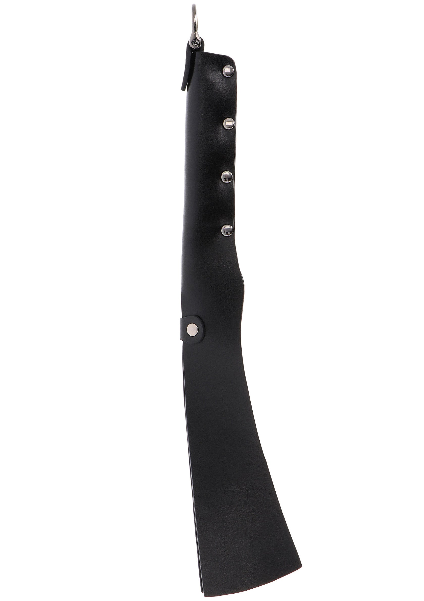 Étui noir élégant pour hachette ou machette, parfait pour le rangement et le transport sécurisé. Fermeture à bouton-pression.; Stijlvolle zwarte schede voor hakmes of machete, perfect voor veilige opslag en transport. Drukknoopsluiting.; Sleek black sheath for hatchet or machete, perfect for safe storage and transport. Snap closure.
