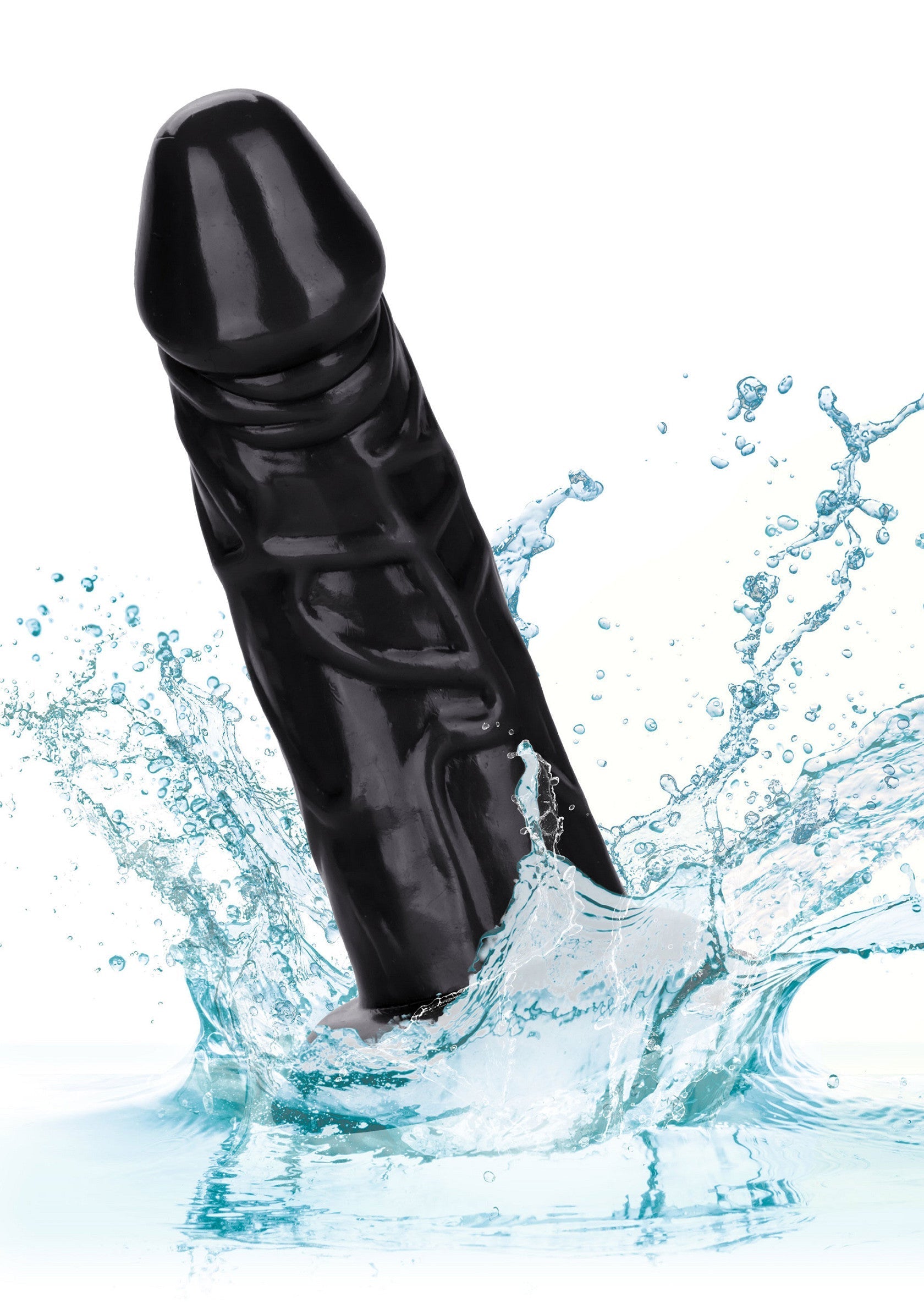 Jouet sexuel réaliste noir pour adultes, plaisir aquatique garanti! Texturé pour des sensations intenses.; Realistisch zwart seksspeeltje voor volwassenen, gegarandeerd waterpret! Getextureerd voor intense sensaties.; Realistic black adult sex toy, guaranteed water fun! Textured for intense sensations. 