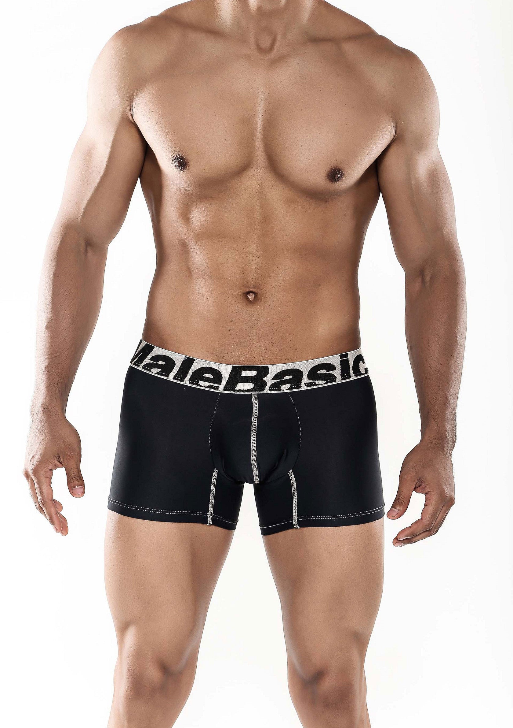 Boxer noir MaleBasics pour hommes. Confort et style assurés. Achetez maintenant !; MaleBasics zwarte boxershorts voor heren. Comfort en stijl gegarandeerd. Koop nu!; MaleBasics black boxer briefs for men. Comfort and style guaranteed. Buy now!