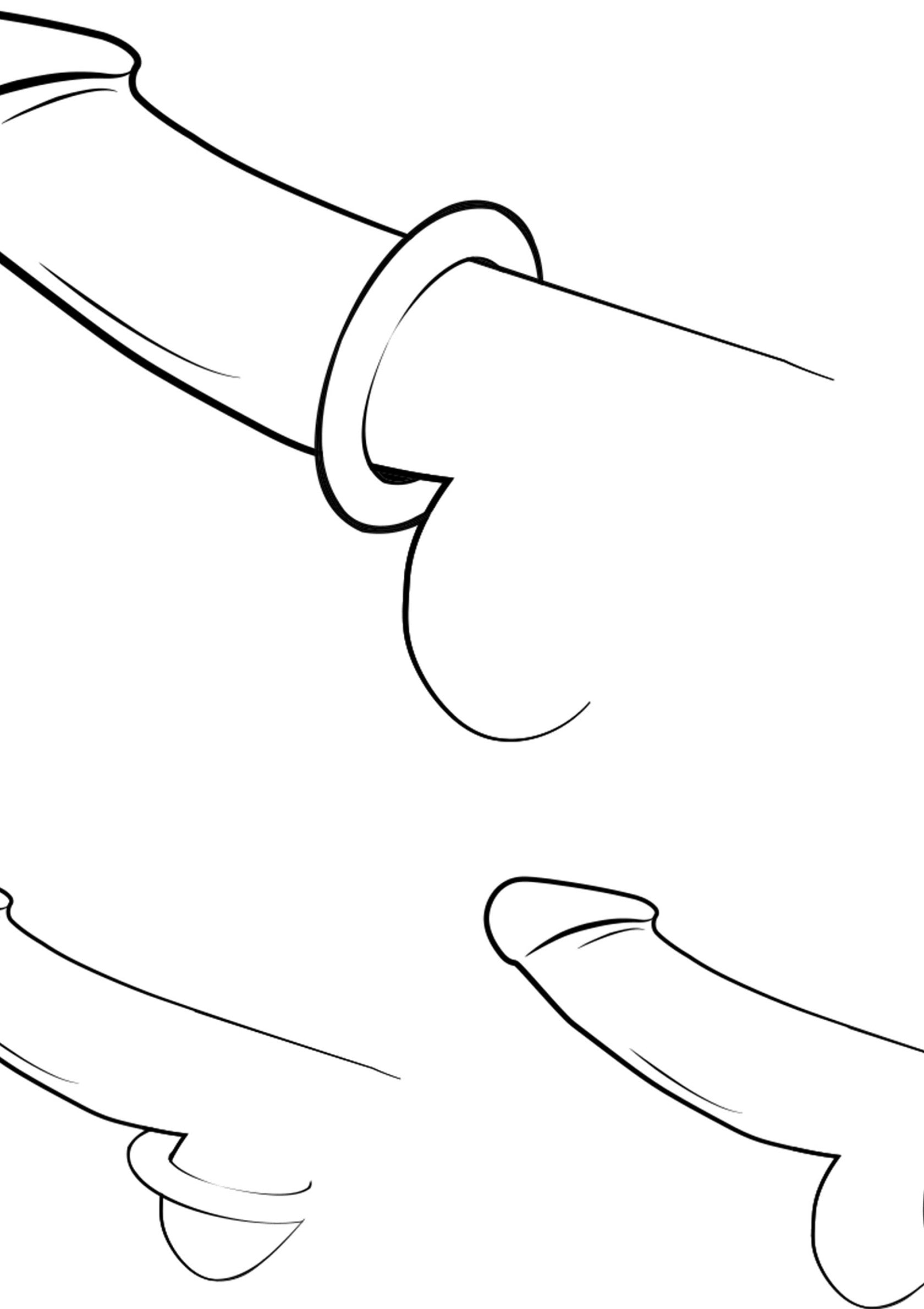 Dessin au trait d'appareils de bien-être intime, pour le plaisir et l'exploration.; Lijndesign van intieme wellnessapparaten, voor genot en verkenning.; Line drawing of intimate wellness devices, for pleasure and exploration.