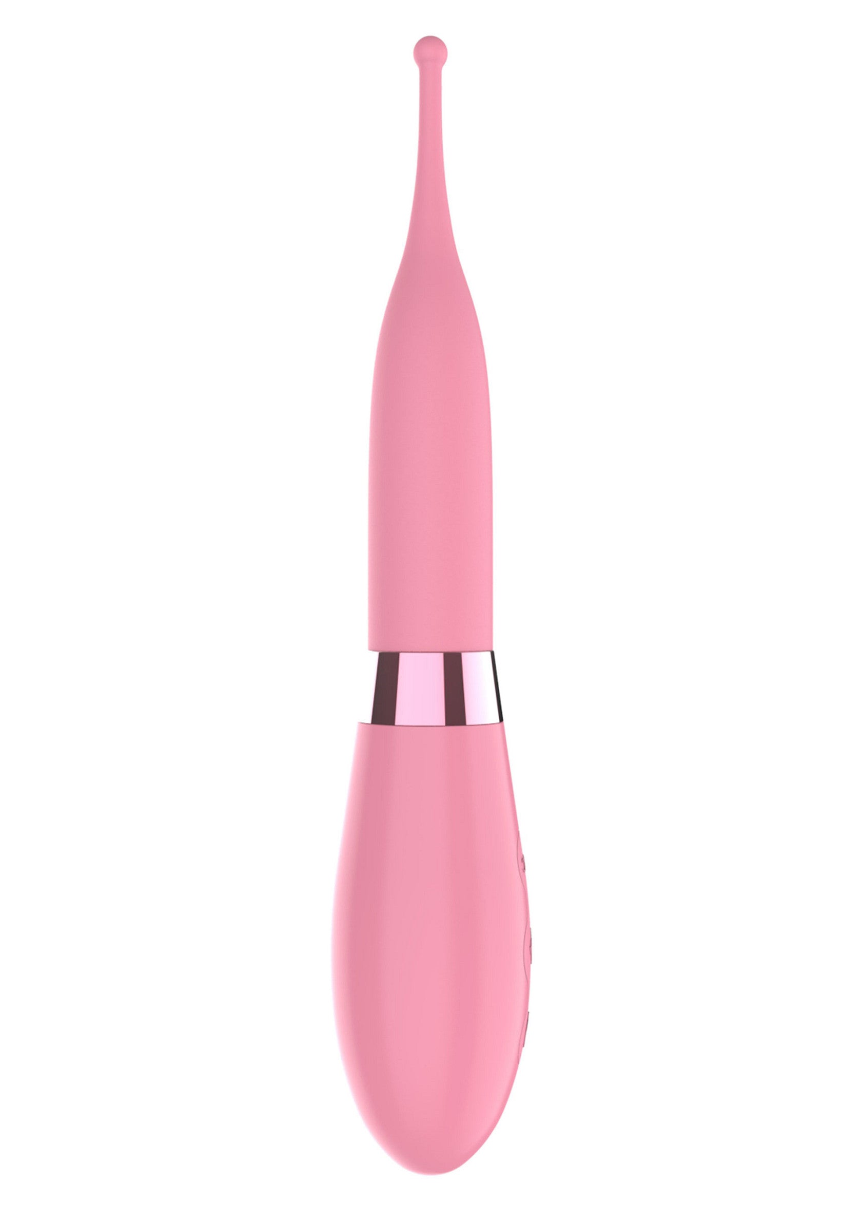 Vibromasseur rose élégant pour le plaisir intime.; Elegante roze vibrator voor intiem plezier.; Elegant pink vibrator for intimate pleasure.