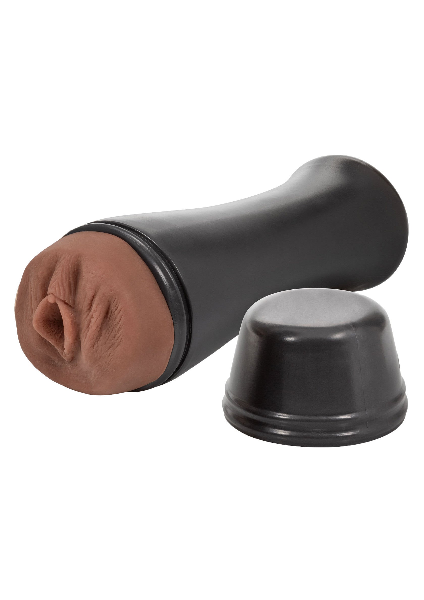 Manchon masturbatoire noir avec texture réaliste. Plaisir intense garanti!; Zwarte masturbator met realistische textuur. Gegarandeerd intens genot!; Black masturbator sleeve with realistic texture. Intense pleasure guaranteed!