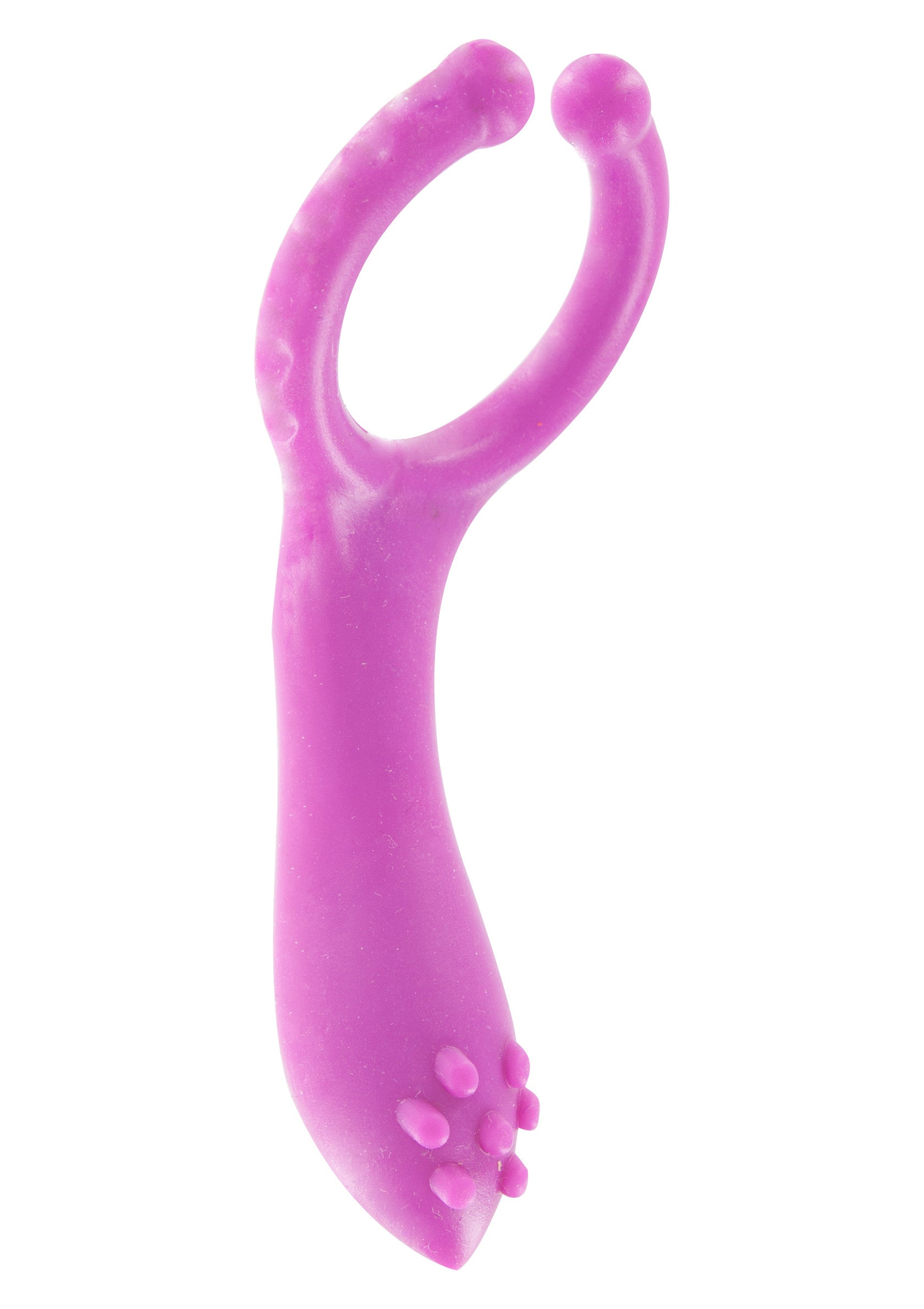 Vibromasseur vibrant rose pour couple avec stimulateur de clitoris. Plaisir partagé garanti !; Roze vibrerende vibrator voor koppels met clitorisstimulator. Gegarandeerd gedeeld plezier!; Pink vibrating couples vibrator with clitoral stimulator. Guaranteed shared pleasure!