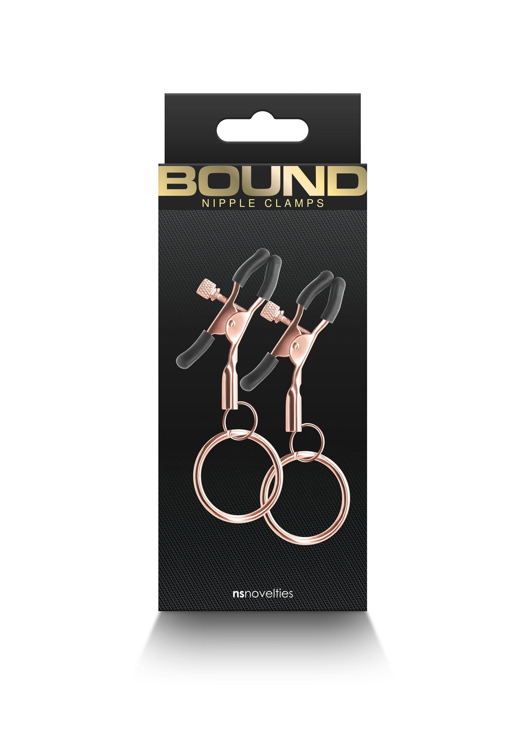 Pince-tétons Bound, pour un jeu de sensations garanti. Intensifiez le plaisir et explorez de nouvelles limites. ; Bound tepelklemmen, voor gegarandeerd sensatiespel. Intensifieer het plezier en verken nieuwe grenzen. ; Bound nipple clamps for guaranteed sensation play. Intensify the pleasure and explore new boundaries. 