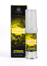 Secret Play Liquid Vibrator Strong, un stimulant unisexe pour des sensations intenses. 15ml.; Secret Play Liquid Vibrator Strong, een unisex stimulerend middel voor intense sensaties. 15ml.; Secret Play Liquid Vibrator Strong, a unisex stimulant for intense sensations. 15ml.