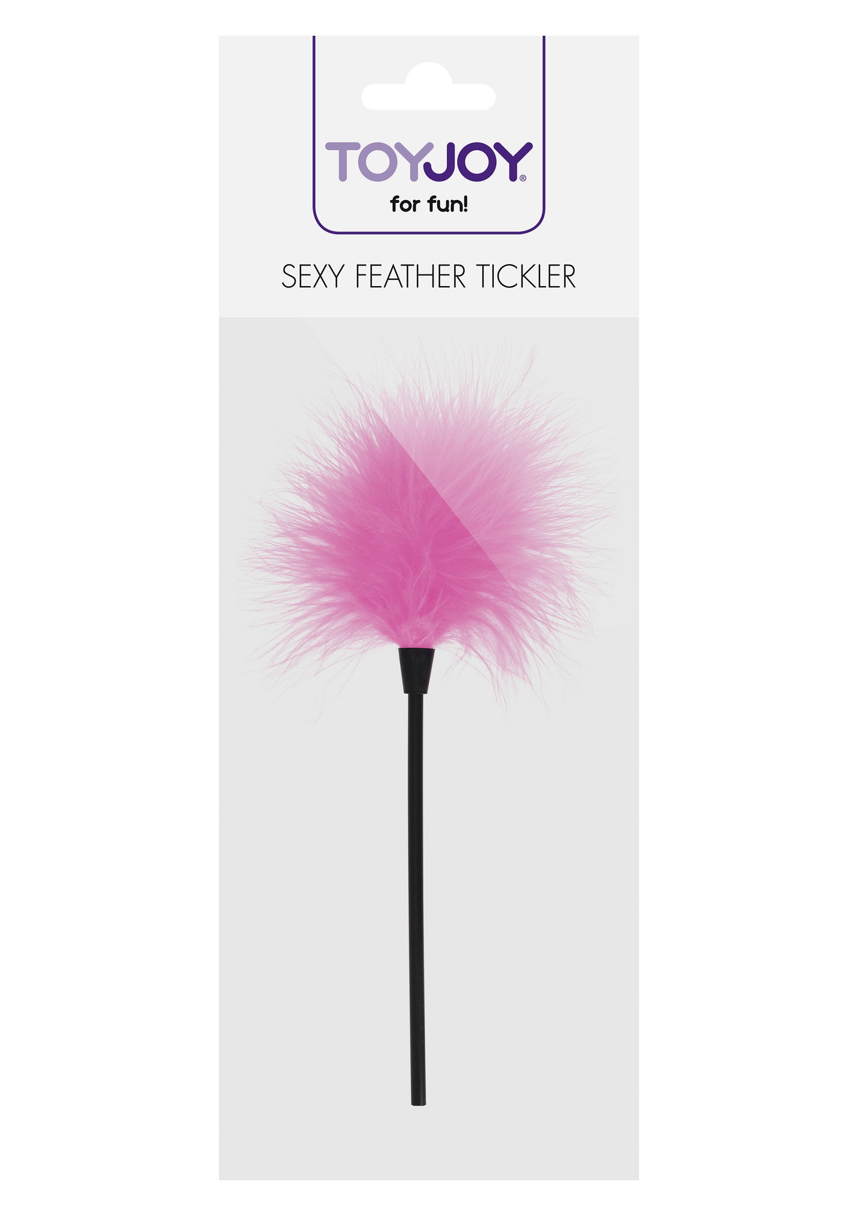 Plumeau à chatouilles rose ToyJoy. Accessoire de séduction pour des jeux coquins et sensuels. Stimulez vos sens!; ToyJoy roze veren kietelaar. Verleidingsaccessoire voor ondeugende en sensuele spelletjes. Prikkel je zintuigen!; ToyJoy pink feather tickler. Seduction accessory for naughty and sensual games. Stimulate your senses!