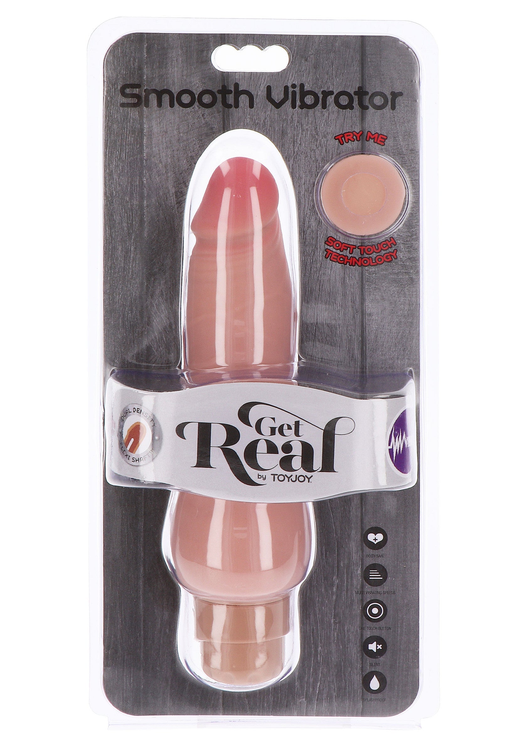 Vibrateur réaliste 'Get Real' pour des sensations intenses et un plaisir inégalé.; Realistische vibrator 'Get Real' voor intense sensaties en ongeëvenaard plezier.; Realistic 'Get Real' vibrator for intense sensations and unparalleled pleasure.