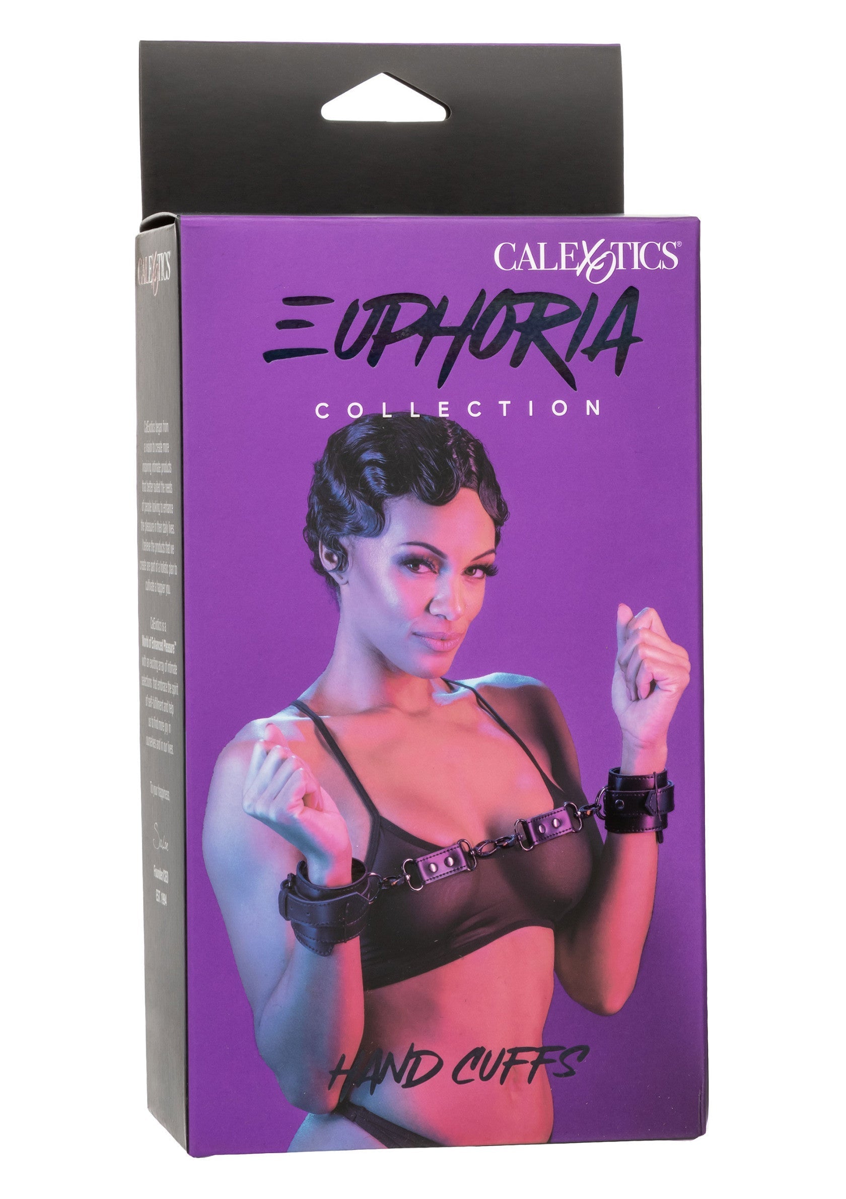 Menottes CalExotics Euphoria Collection pour une expérience sensuelle et captivante.; CalExotics Euphoria Collection handboeien voor een sensuele en boeiende ervaring.; CalExotics Euphoria Collection handcuffs for a sensual and captivating experience.