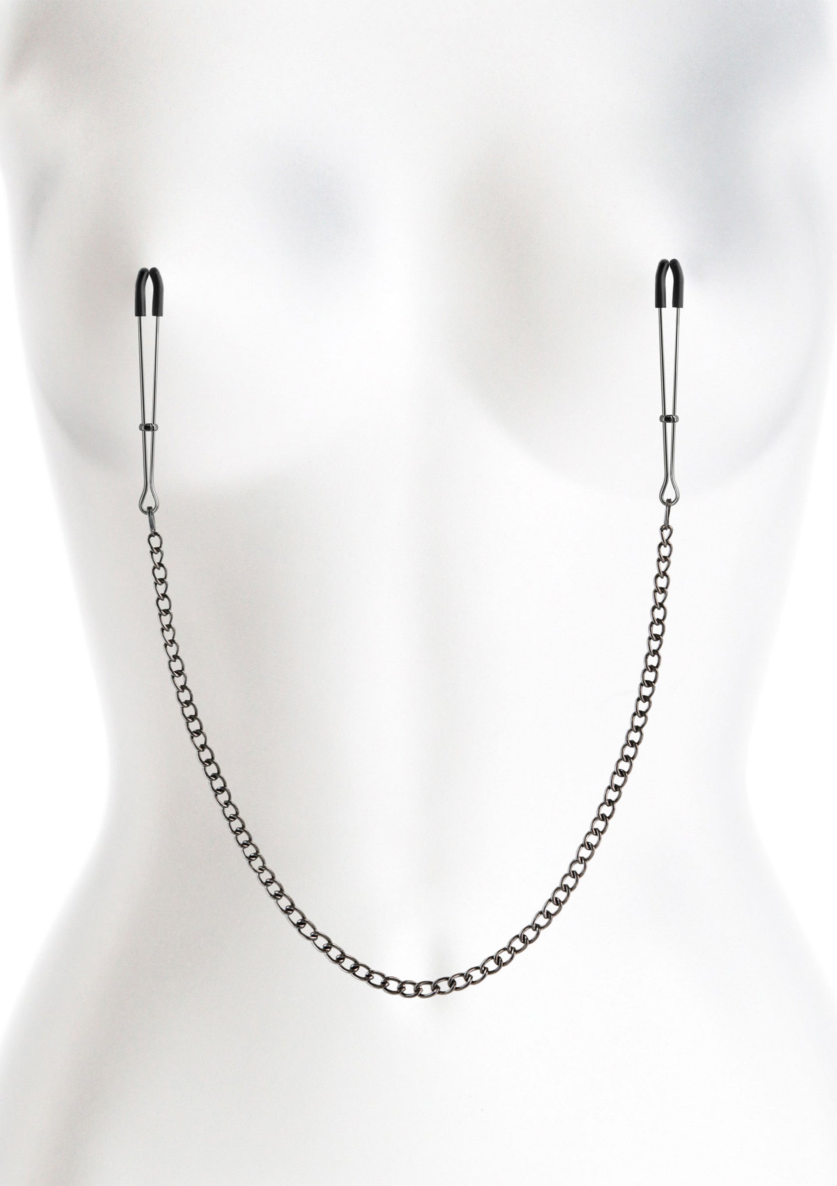 Pinces à tétons avec chaîne, pour un plaisir sensuel et une touche d'élégance audacieuse.; Nippelklemmen met ketting, voor sensueel plezier en een gedurfde elegante toets.; Nipple clamps with chain, for sensual pleasure and a bold elegant touch.