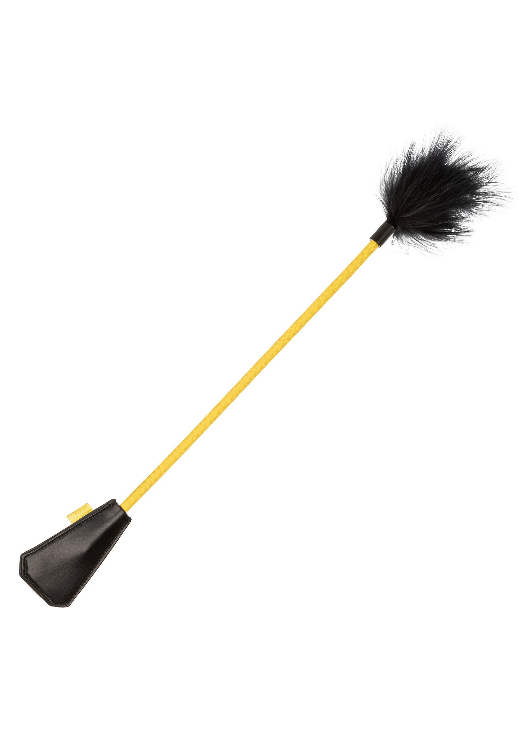 Jouet pour chat plumeau avec longue poignée jaune pour s'amuser avec votre félin.; Kattenspeeltje plumeau met lange gele handgreep voor plezier met uw kat.; Cat toy feather duster with long yellow handle for fun with your feline.