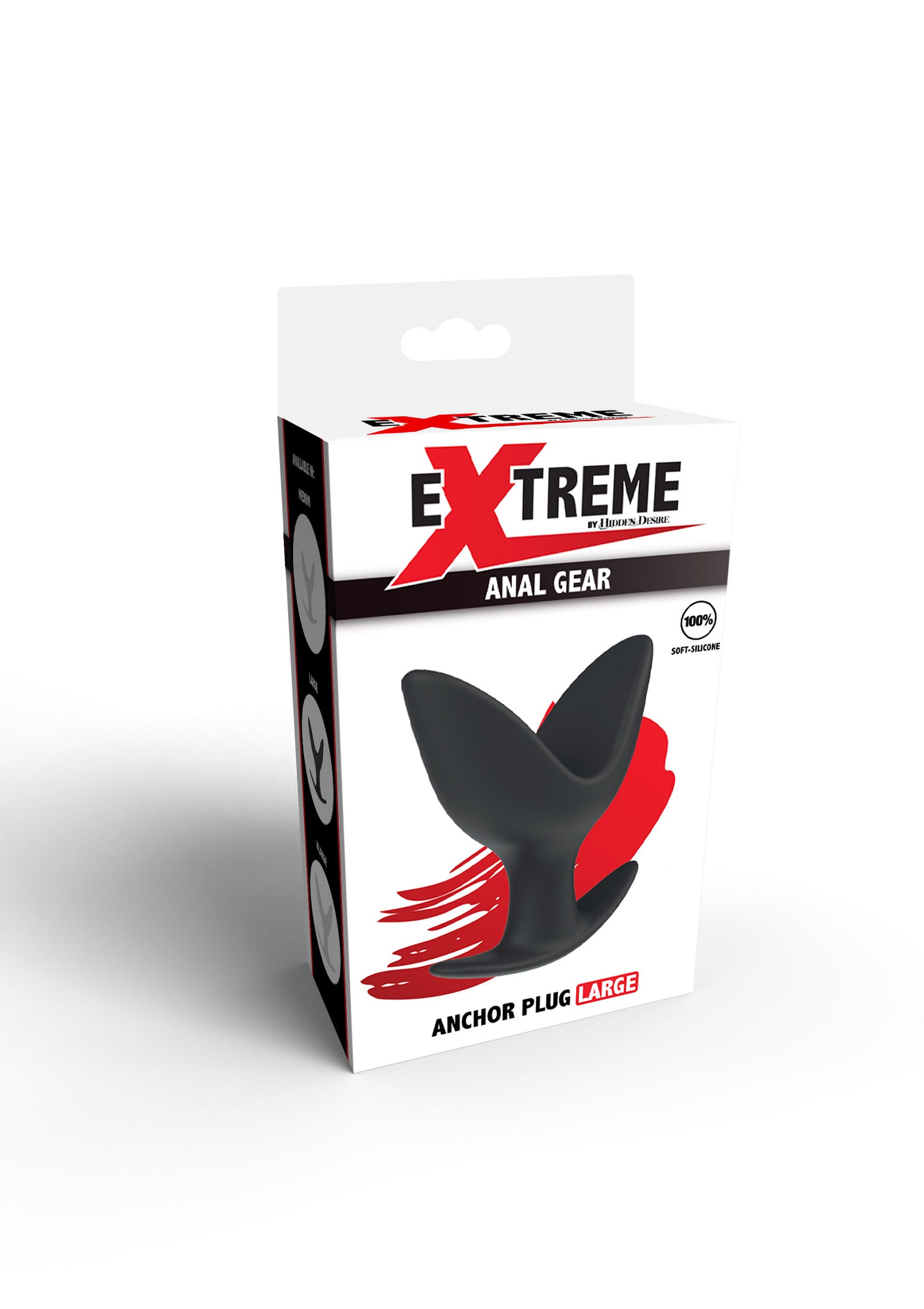 Plug anal 'Extreme' large. Confort et plaisir garantis. Pour des sensations extrêmes!; Extreme anale plug 'Large'. Comfort en plezier gegarandeerd. Voor extreme sensaties!; Extreme 'Large' anal plug. Comfort and pleasure guaranteed. For extreme sensations!