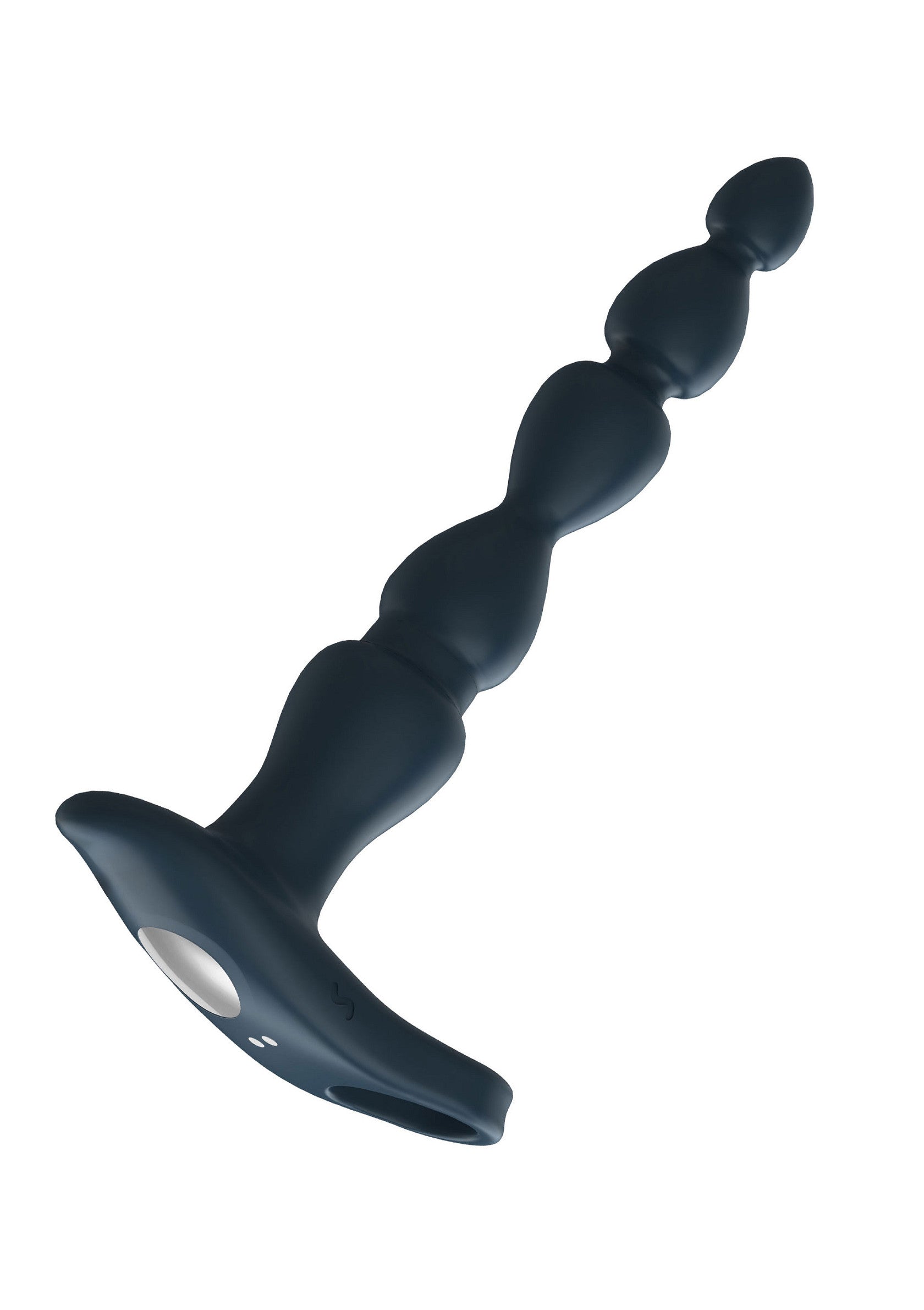 Plug anal bleu foncé à billes, pour une stimulation intense et des sensations uniques.; Donkerblauwe anale plug met kralen, voor intense stimulatie en unieke sensaties.; Dark blue beaded anal plug, for intense stimulation and unique sensations.