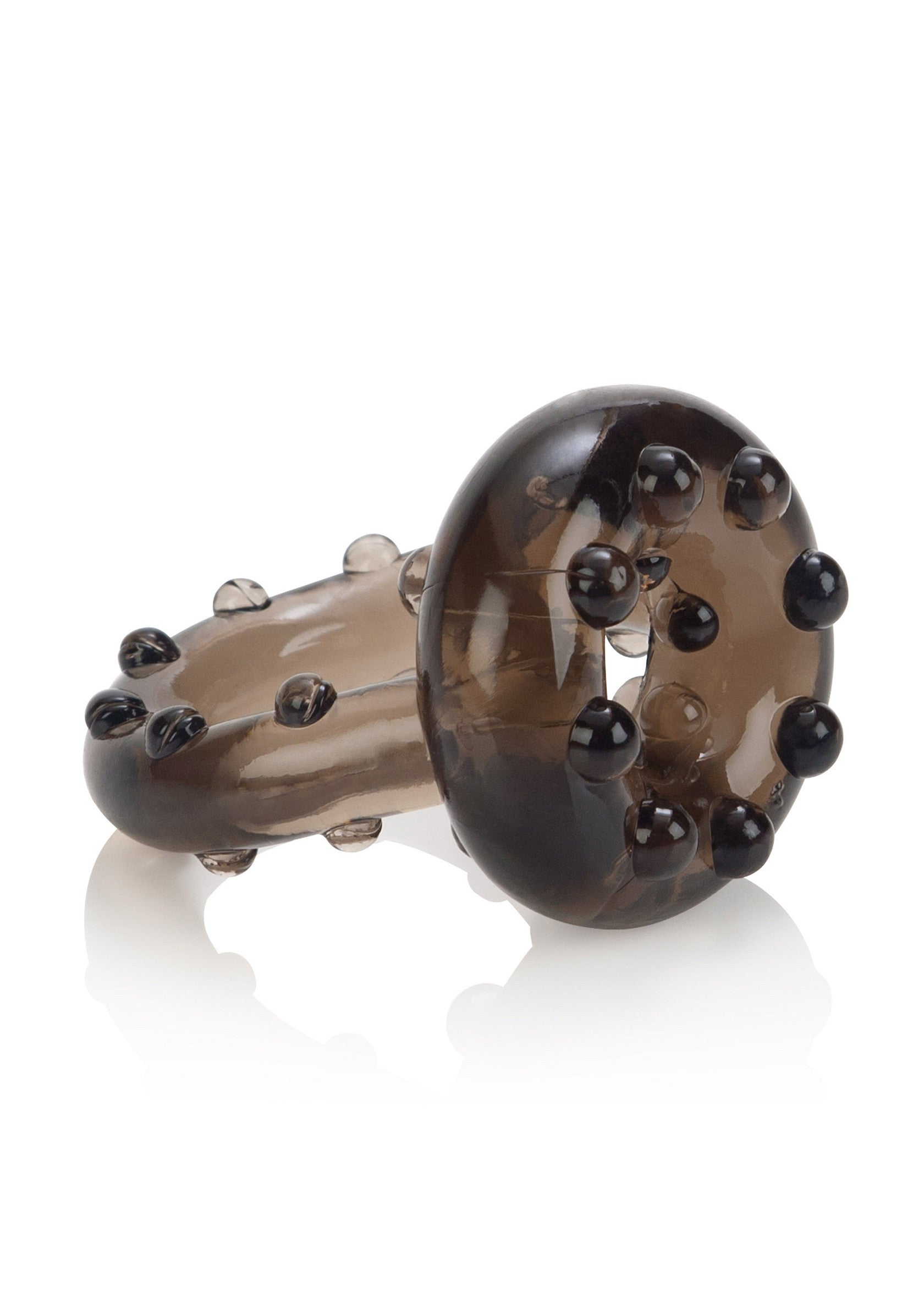 Anneau pénien texturé noir pour plus de plaisir et de sensations.; Zwarte getextureerde penisring voor meer plezier en sensaties.; Black textured penis ring for extra pleasure and sensations.