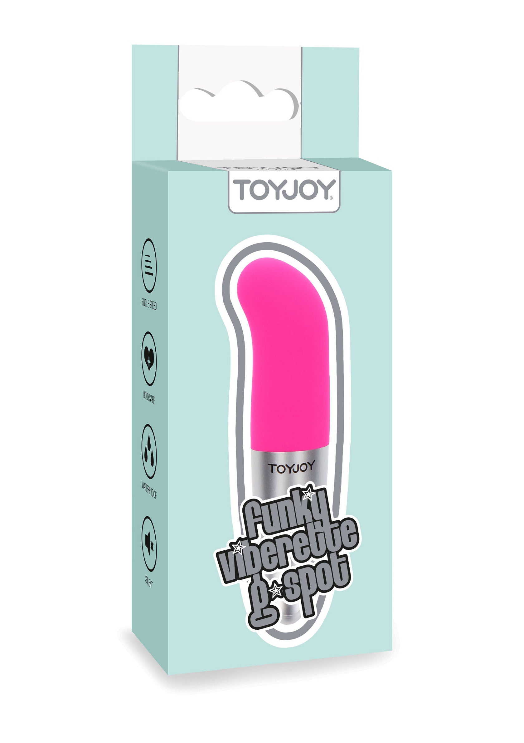ToyJoy Funky Viberette G-Spot vibrant rose pour le plaisir intime.; ToyJoy Funky Viberette G-Spot vibrator roze voor intiem genot.; ToyJoy Funky Viberette G-Spot vibrator pink for intimate pleasure.