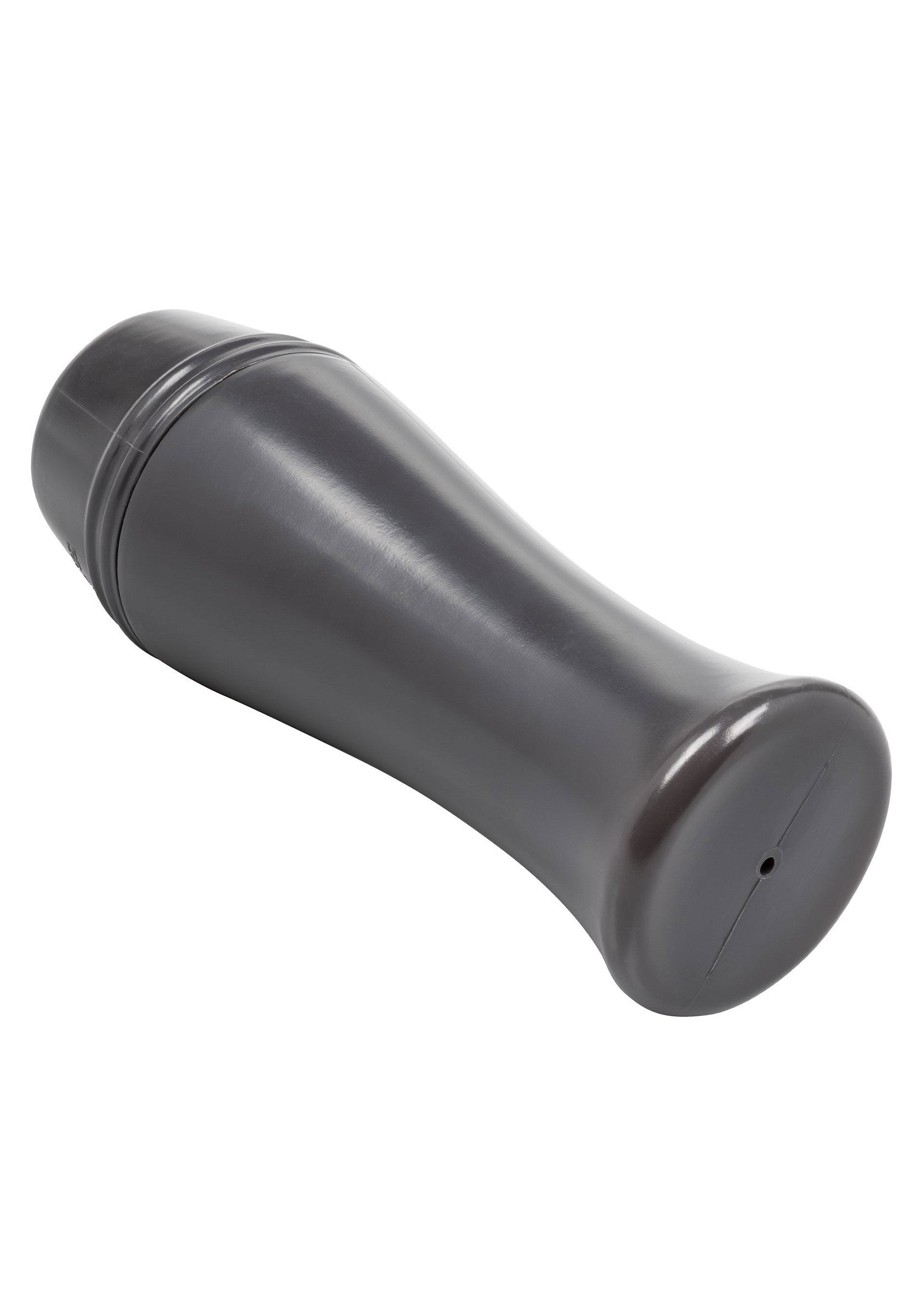 Gobelet de masturbation conique gris anthracite en TPE lisse et ergonomique.; Antracietgrijze conische masturbatiebeker van glad en ergonomisch TPE.; Charcoal gray conical masturbation cup made of smooth and ergonomic TPE.