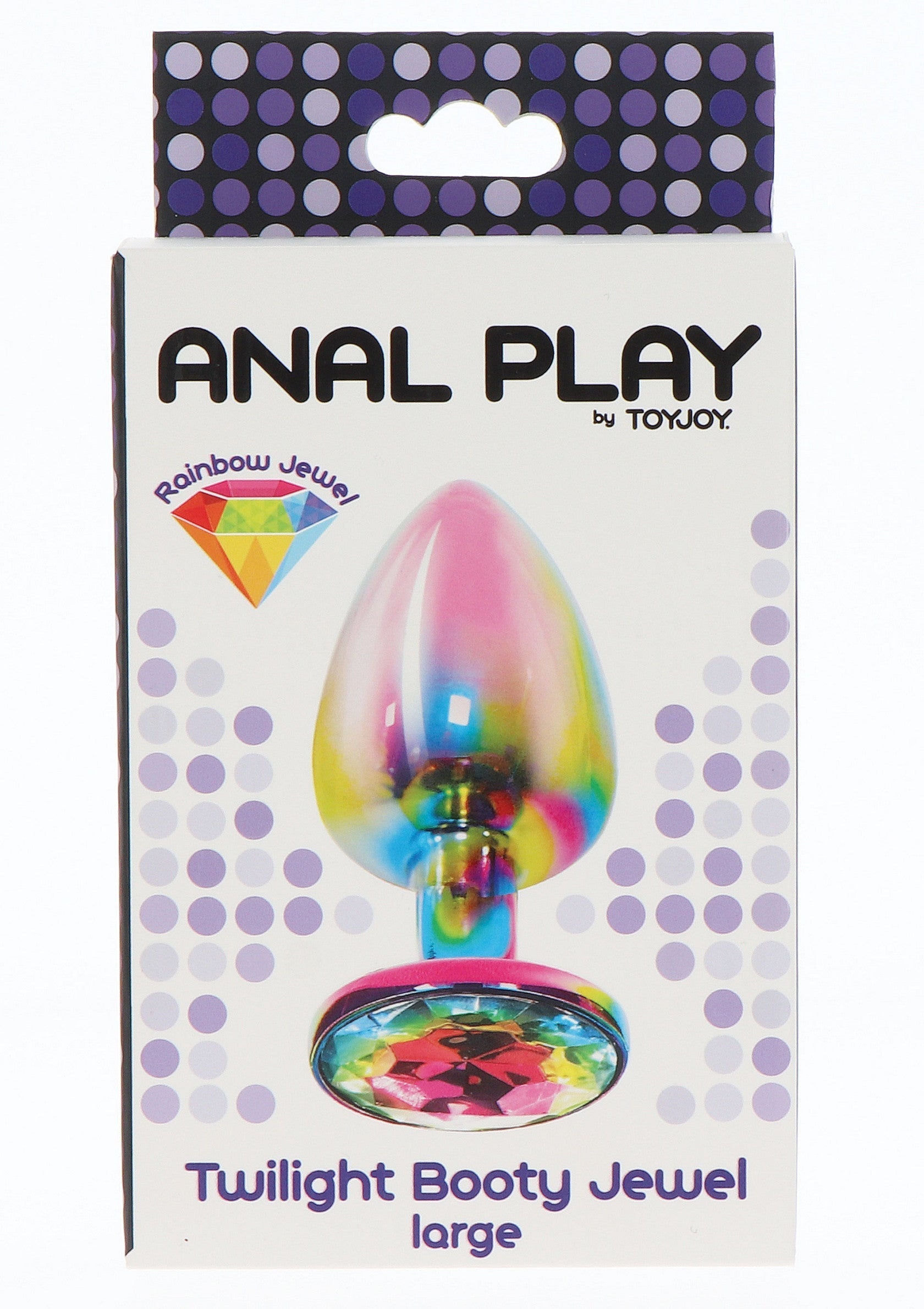 Plug anal bijou Twilight Booty Jewel (grand modèle) de ToyJoy pour un plaisir étincelant et une stimulation intense. ; ToyJoy Twilight Booty Jewel (groot) anaalplug voor sprankelend plezier en intense stimulatie.; ToyJoy Twilight Booty Jewel (large) anal plug for sparkling pleasure and intense stimulation.