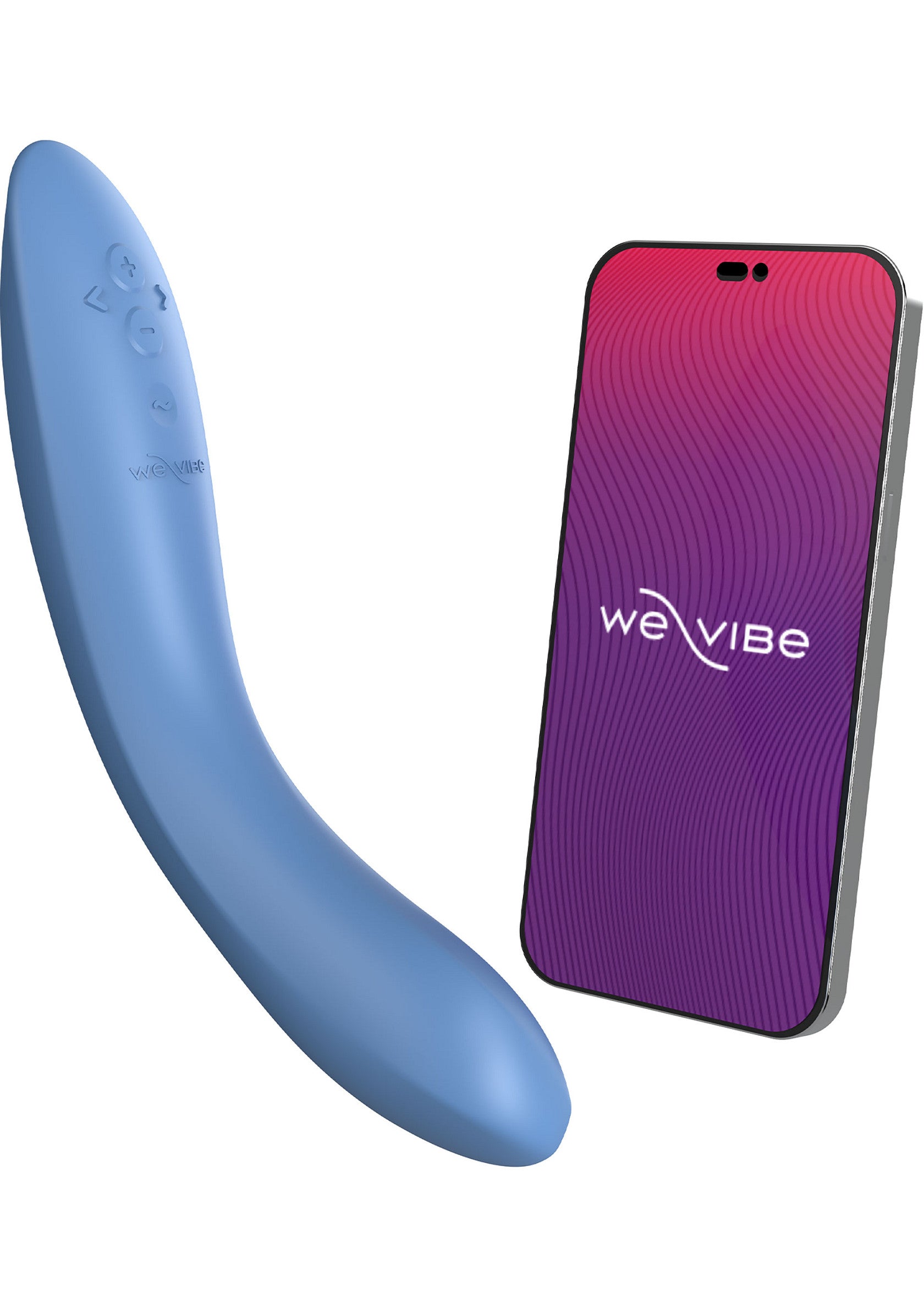 We-Vibe Tango X vibromasseur en silicone bleu et application mobile pour le contrôle personnalisé.; We-Vibe Tango X blauwe siliconen vibrator met mobiele app voor gepersonaliseerde controle.; We-Vibe Tango X blue silicone vibrator with mobile app for personalized control.