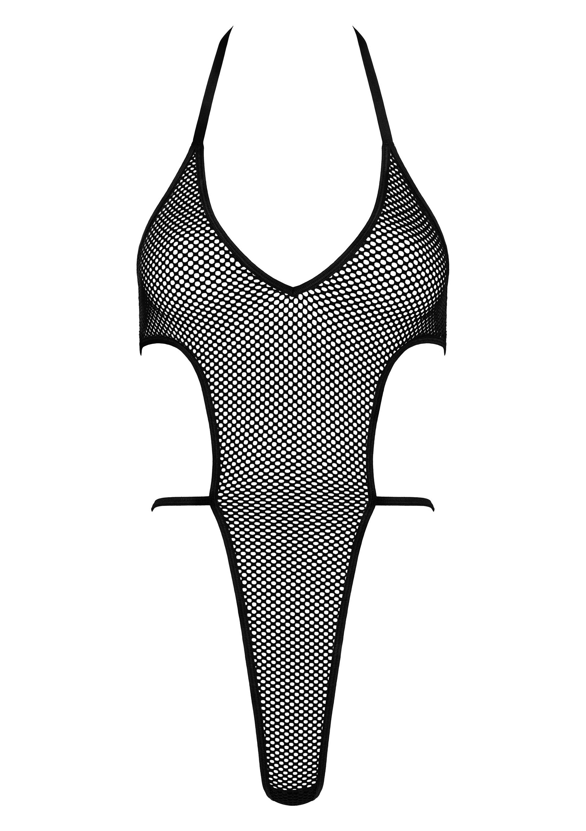 Body résille noir sexy avec découpes audacieuses. Parfait pour une soirée spéciale ou pour pimenter votre collection de lingerie.; Sexy zwart visnetbody met gewaagde uitsparingen. Perfect voor een speciale avond of om je lingeriecollectie mee op te fleuren.; Sexy black fishnet bodysuit with daring cutouts. Perfect for a special night or to spice up your lingerie collection.