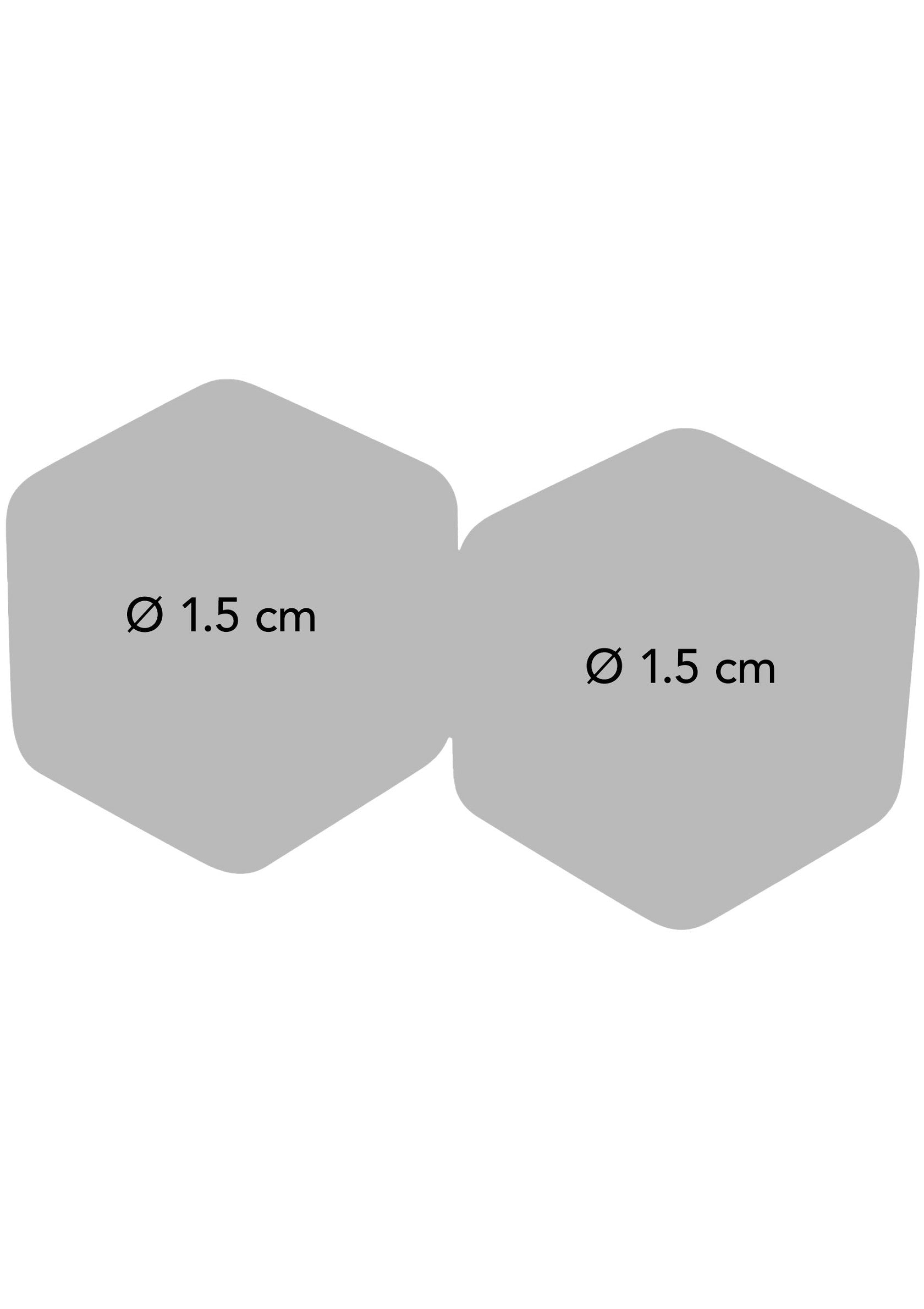 Hexagones 1,5 cm : Petits hexagones parfaits pour vos créations originales. Décoration, scrapbooking et loisirs créatifs.; Zeshoeken 1,5 cm: Kleine zeshoeken, perfect voor originele creaties. Decoratie, scrapbooking en hobbyprojecten.; 1.5cm Hexagons: Small hexagons, perfect for original creations. Decoration, scrapbooking, and craft projects.