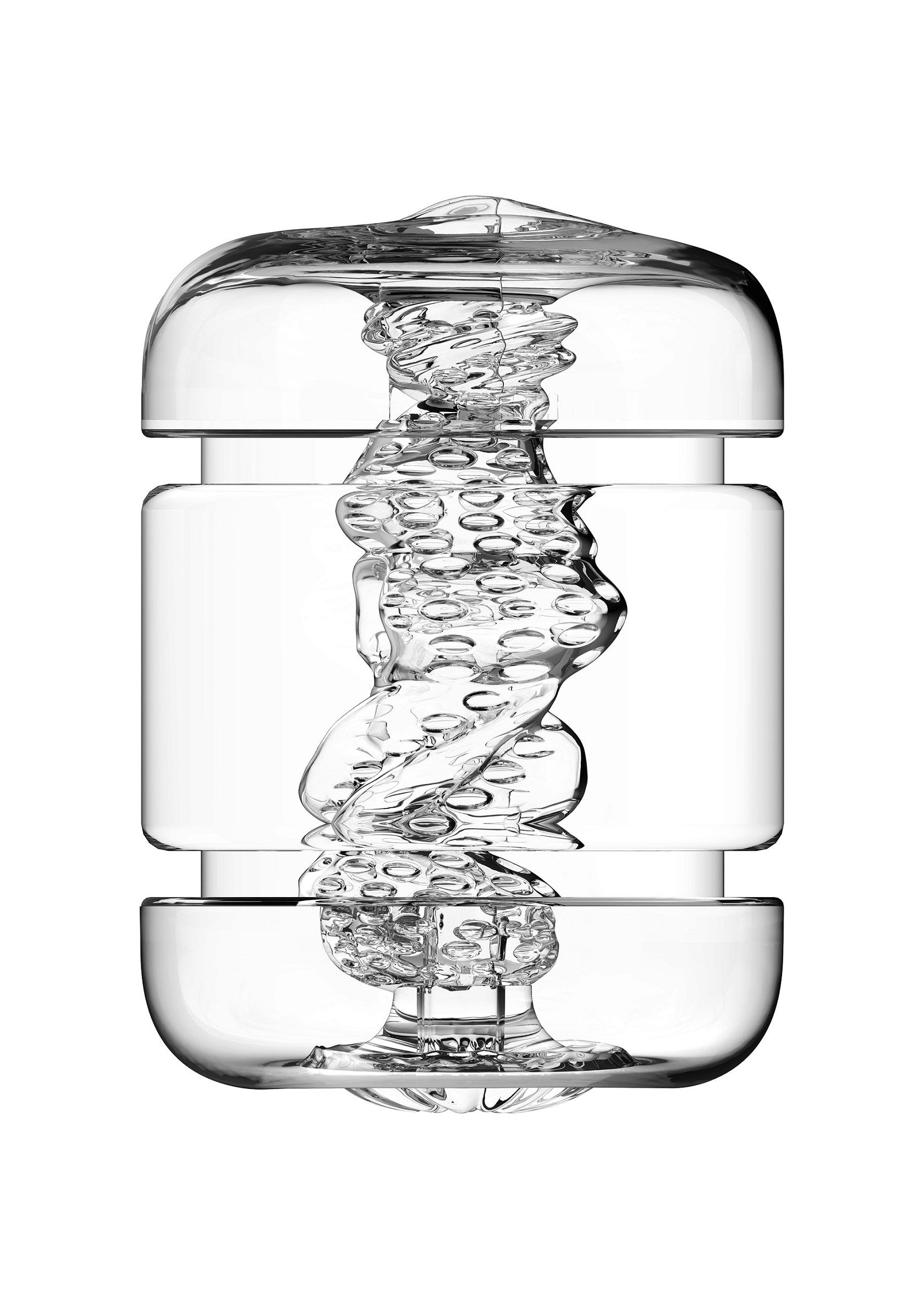 Manchon masturbatoire transparent texturé pour une expérience unique. Sensations intenses garanties!; Transparante masturbatie sleeve met textuur voor een unieke ervaring. Intense sensaties gegarandeerd!; Textured clear masturbation sleeve for a unique experience. Intense sensations guaranteed!