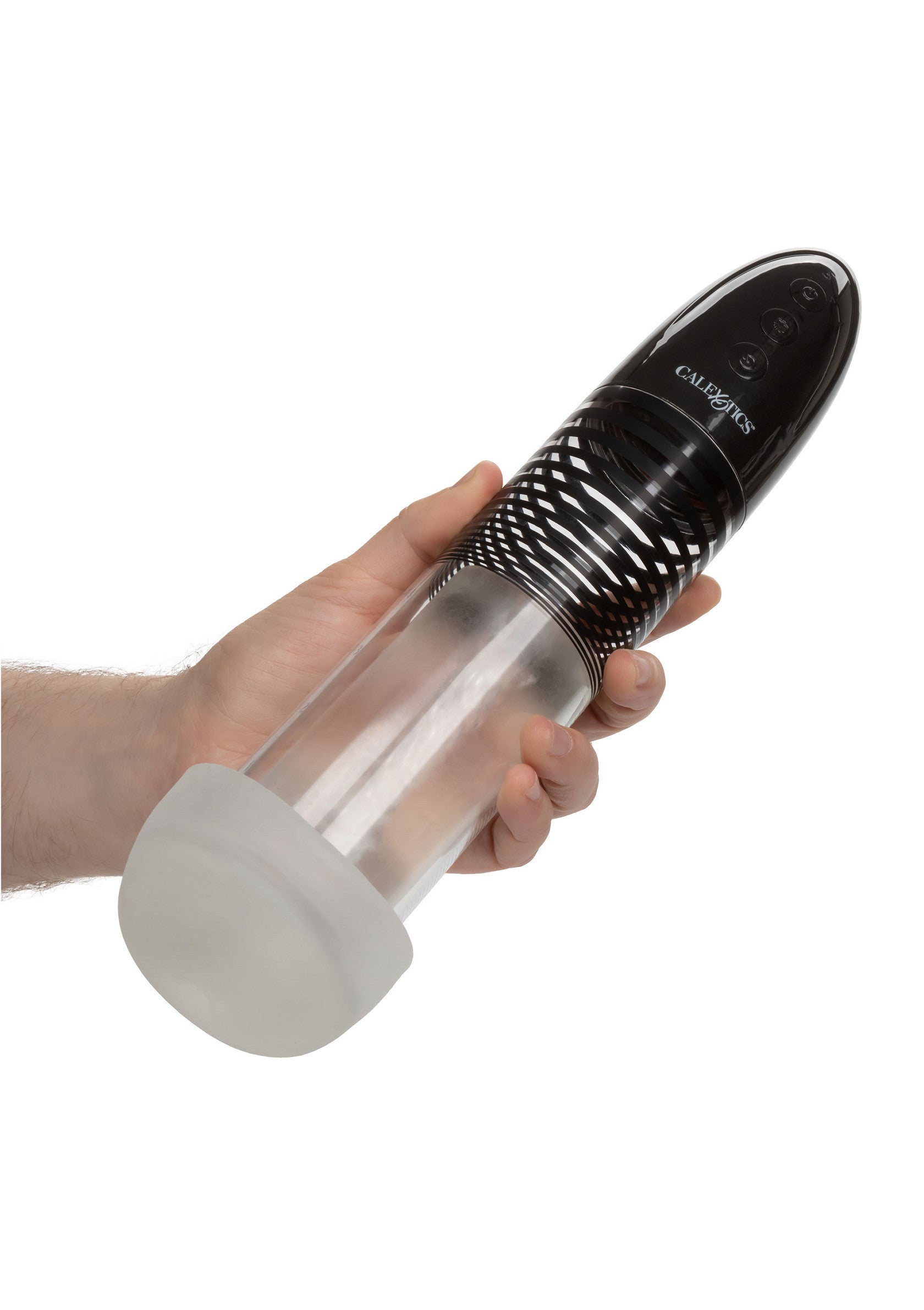 Pompe pénienne électrique Caledos pour améliorer la taille et la fonction érectile. Facile à utiliser et efficace.; Caledos elektrische penispomp voor het verbeteren van de grootte en erectiele functie. Makkelijk te gebruiken en effectief.; Caledos electric penis pump for improving size and erectile function. Easy to use and effective.