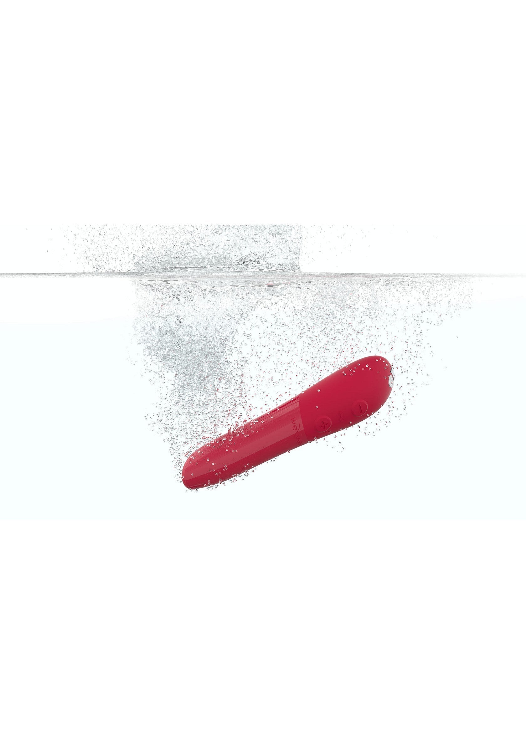 Vibrateur étanche rouge pour des plaisirs aquatiques et intenses.; Waterdichte rode vibrator voor intense en aquatische genoegens.; Waterproof red vibrator for intense and aquatic pleasures.
