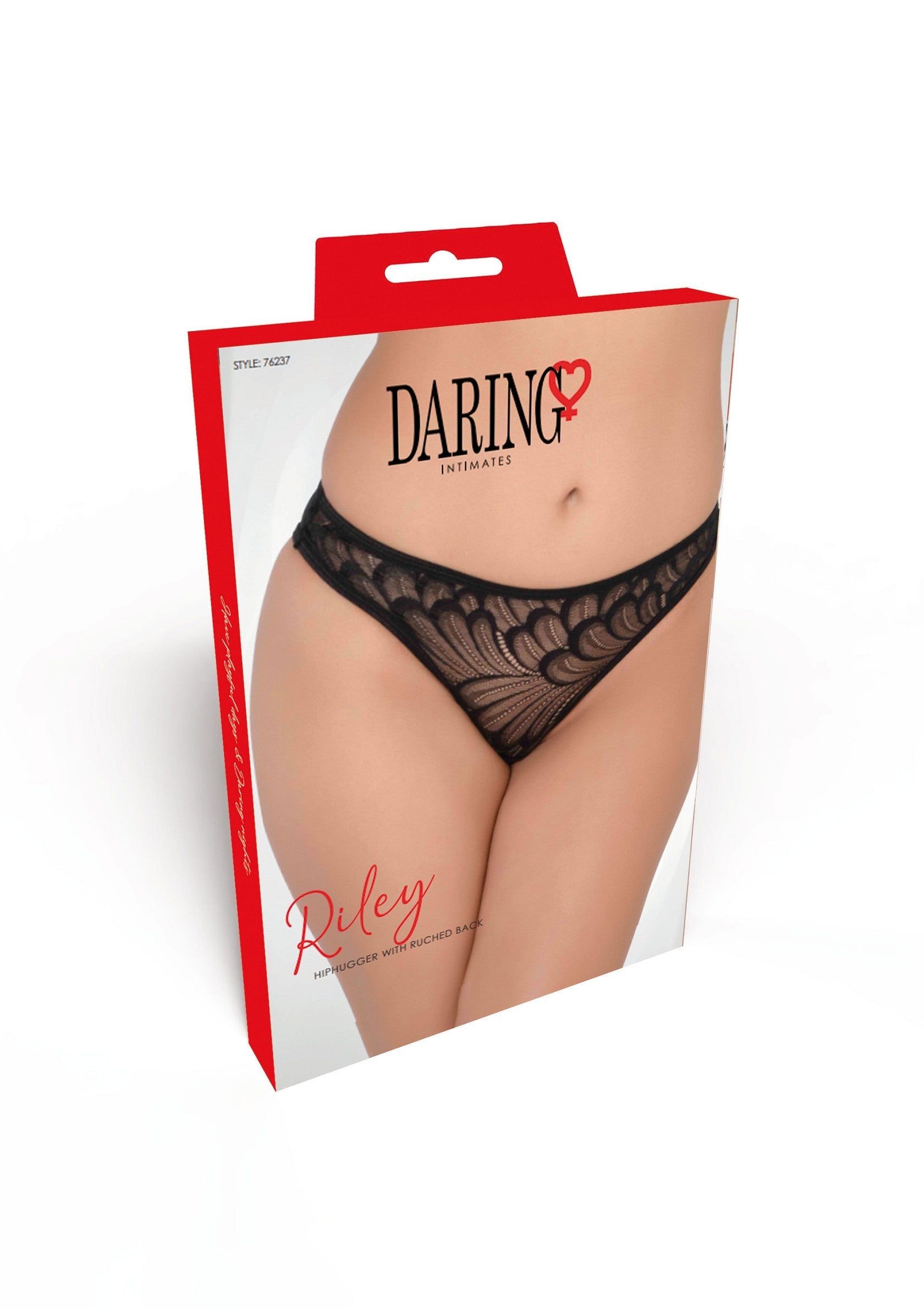 Culotte en dentelle noire 'Riley' de Daring Intimates. Élégante et séduisante.; Zwarte kanten slip 'Riley' van Daring Intimates. Elegant en verleidelijk.; Daring Intimates 'Riley' black lace panty. Elegant and seductive.