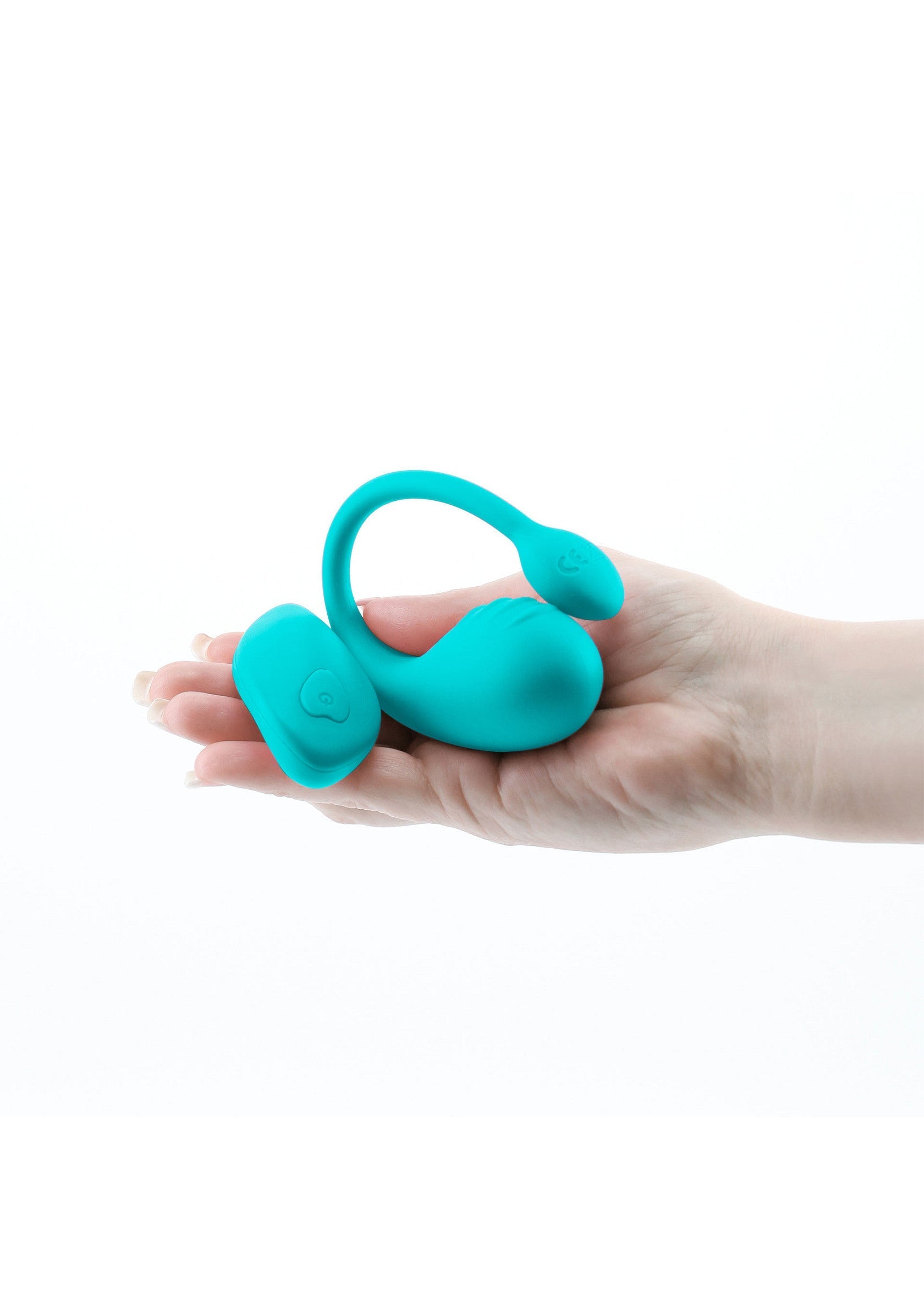 Masseur personnel sans fil turquoise pour le plaisir féminin. Un jouet intime vibrant pour des sensations uniques.; Turquoise draadloze persoonlijke vibrator voor vrouwelijk genot. Een vibrerend intiem speeltje voor unieke sensaties.; Turquoise wireless personal massager for female pleasure. A vibrating intimate toy for unique sensations.