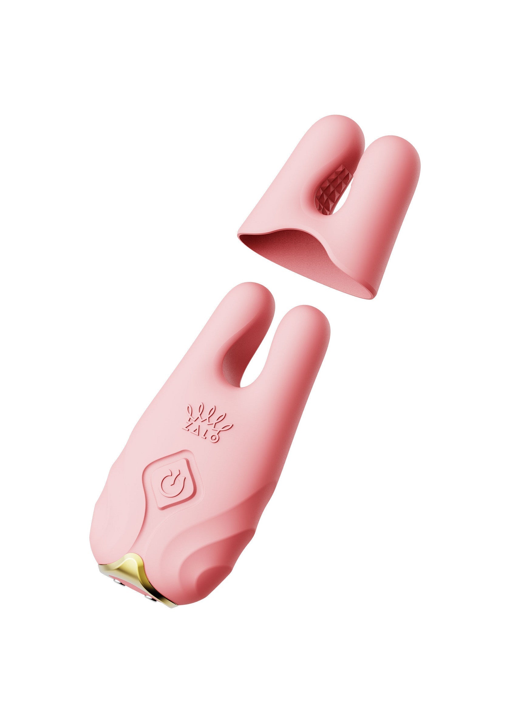 Zalo Glamour Rose stimulateur clitoridien avec capuchon pour une hygiène optimale.; Roze Zalo Glamour clitoris stimulator met hygiënische kap voor optimale hygiëne.; Pink Zalo Glamour clitoral stimulator with a hygienic cap for optimal hygiene.