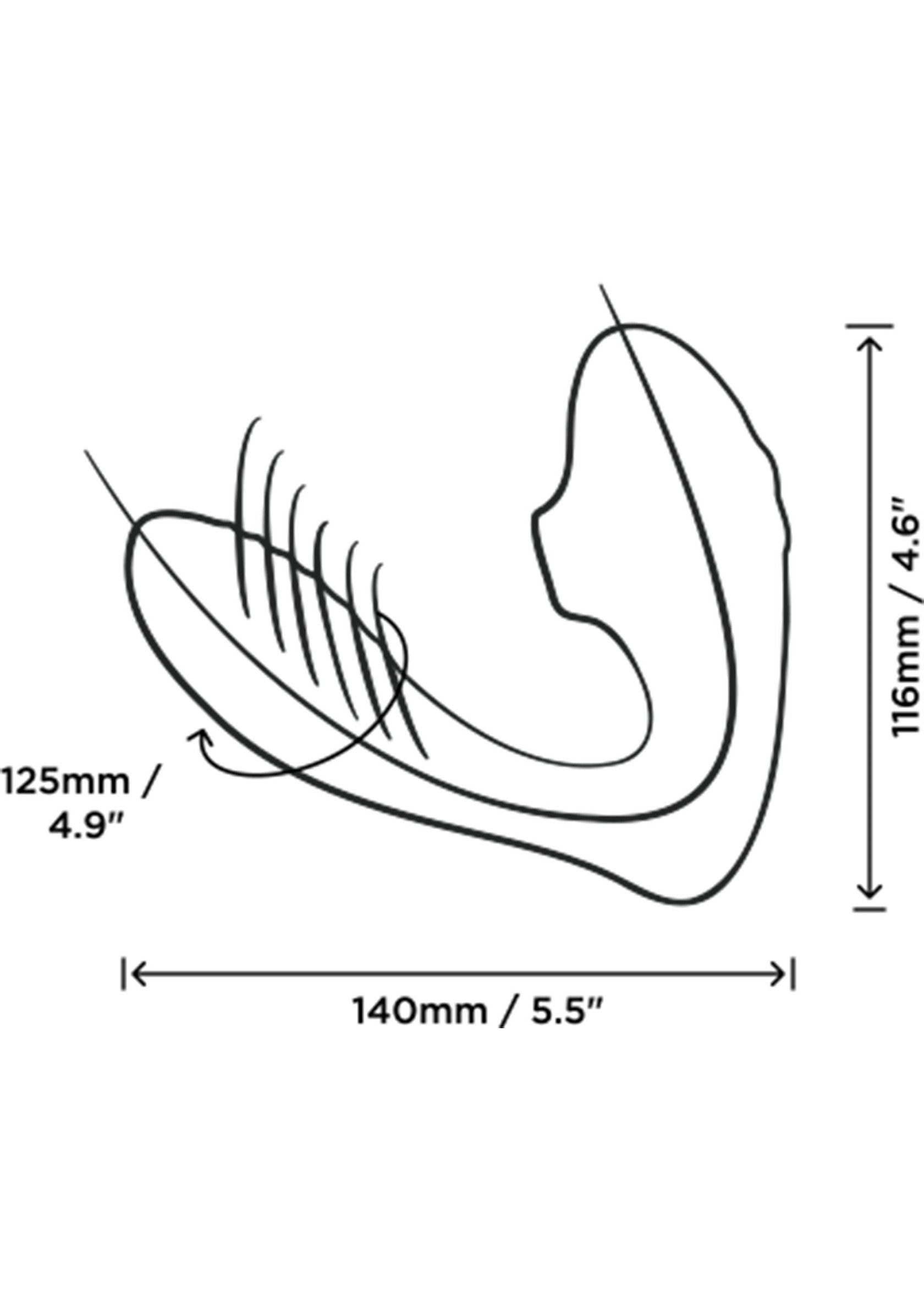 Schéma technique détaillé d'un sextoy, avec dimensions précises en millimètres et en pouces. Parfait pour les connaisseurs.; Gedetailleerd technisch schema van een seksspeeltje, met precieze afmetingen in millimeters en inches. Perfect voor kenners.; Detailed technical diagram of a sex toy, with precise dimensions in millimeters and inches. Perfect for connoisseurs.