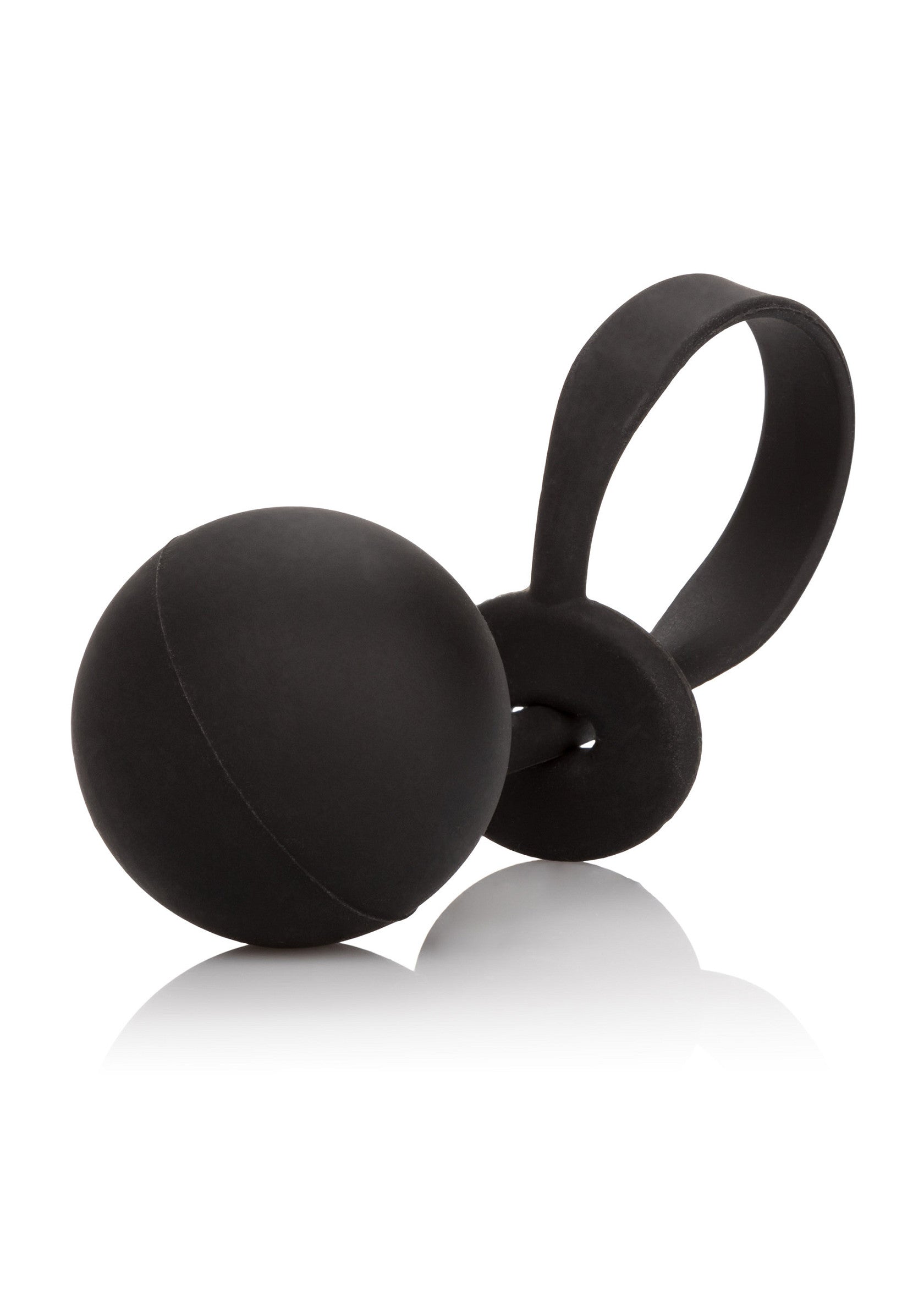 Anneau pénien en silicone noir avec boule pour un plaisir intense.; Zwarte siliconen penisring met bal voor intense plezier.; Black silicone cock ring with ball for intense pleasure.