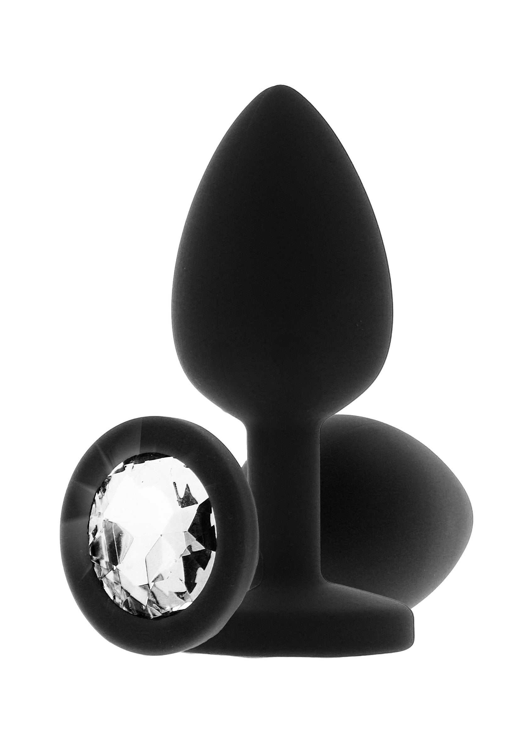 Plug anal noir avec bijou brillant. Découvrez le plaisir en toute élégance. Jouet intime de qualité.; Zwarte anale plug met schitterend juweel. Ontdek elegant plezier. Hoogwaardig intiem speeltje.; Black anal plug with sparkling jewel. Discover pleasure with elegance. Quality intimate toy.