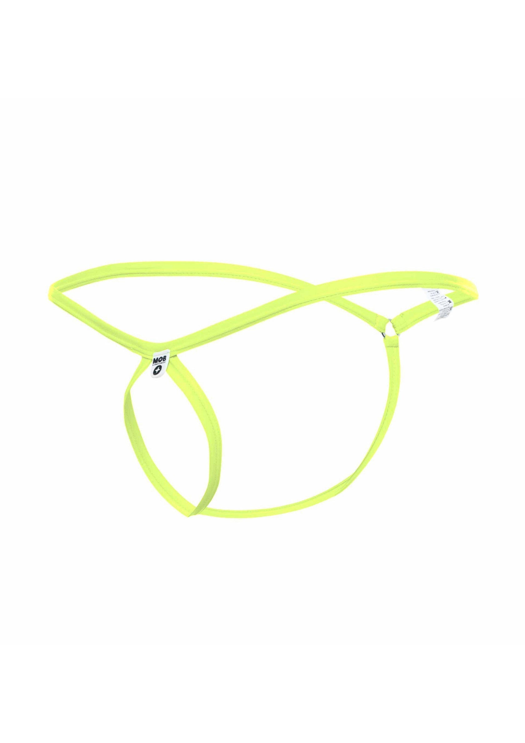 String en V fluo pour homme, sexy et confortable. Idéal pour une touche d'audace et de liberté.; Neon V-string voor heren, sexy en comfortabel. Ideaal voor een vleugje durf en vrijheid.; Neon V-string for men, sexy and comfortable. Ideal for a touch of daring and freedom.