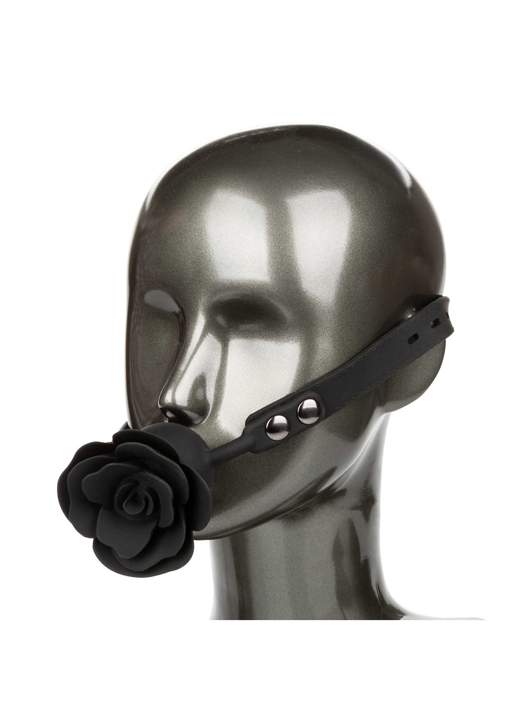 Bâillon rose noire élégant. Accessoire de jeu unique pour adultes. Découvrez notre collection.; Elegante zwarte rozenknevel. Uniek speelgoed voor volwassenen. Bekijk onze collectie.; Elegant black rose gag. Unique adult play accessory. Shop our collection.
