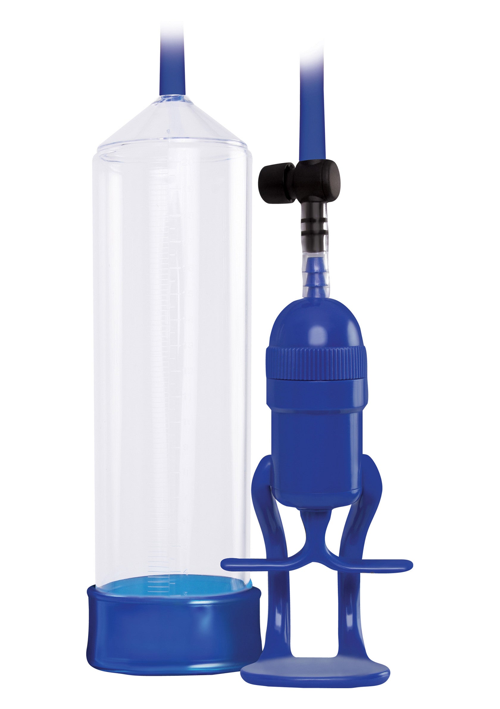 Pompe à pénis transparente avec poignée bleue pour des résultats efficaces. Achetez maintenant !; Transparante penis pomp met blauwe handgreep voor effectieve resultaten. Koop nu!; Clear penis pump with blue handle for effective results. Buy now!