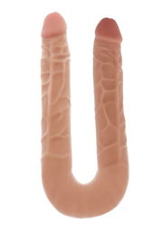 Gode double réaliste pour une double pénétration. Texturé pour plus de plaisir.; Realistische dubbele dildo voor dubbele penetratie. Gestructureerd voor extra plezier.; Realistic double dong for dual penetration. Textured for added pleasure.