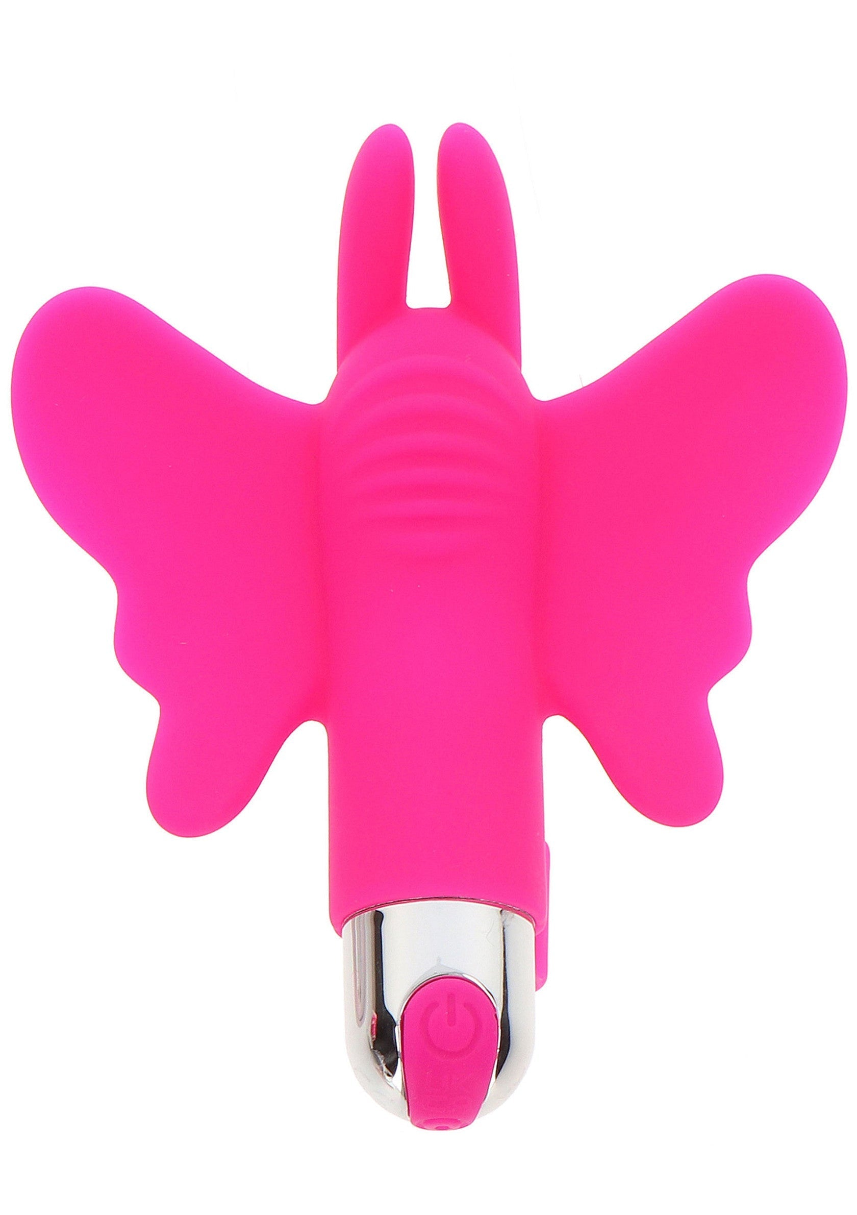 Vibromasseur papillon rose vibrant pour le plaisir personnel et l'épanouissement sexuel.; Vibrerende roze vlinder vibrator voor persoonlijk plezier en seksuele ontplooiing.; Vibrating pink butterfly vibrator for personal pleasure and sexual fulfillment.