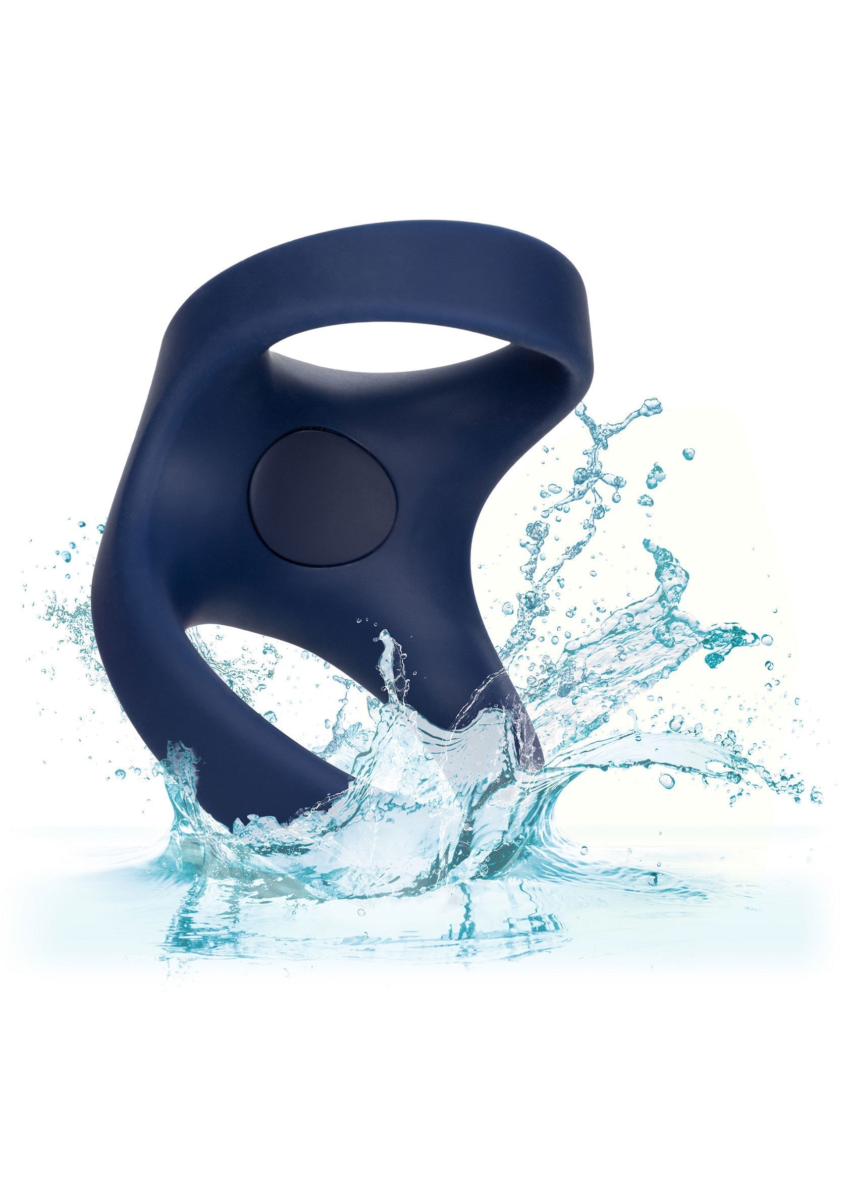 Anneau vibrant bleu étanche pour plus de plaisir.; Waterdichte blauwe vibrerende ring voor extra plezier.; Waterproof blue vibrating ring for extra pleasure.