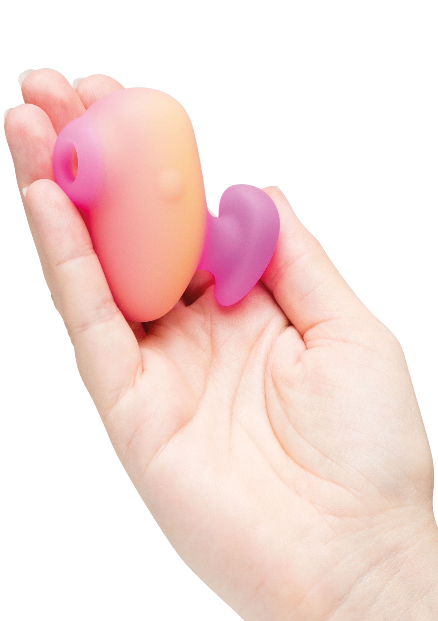 Manchon masturbatoire texturé rose et orange. Jouets pour adultes.; Roze en oranje getextureerde masturbatiehuls. Speeltjes voor volwassenen.; Pink and orange textured masturbator sleeve. Adult toys.