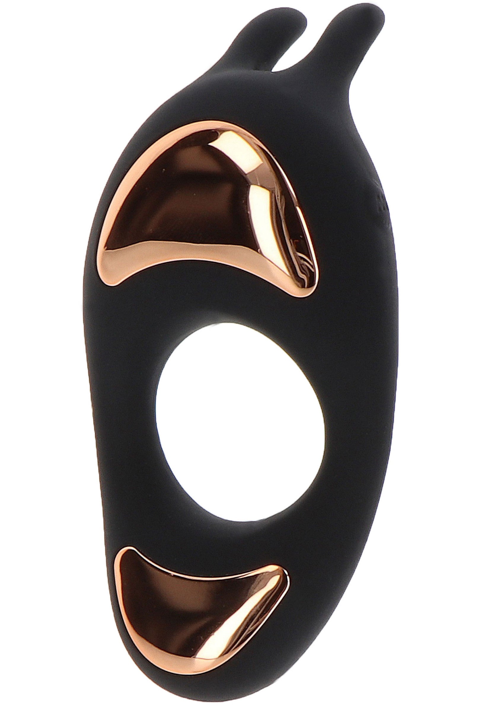 Anneau vibrant noir et or pour couple, plaisir intense garanti. Découvrez le plaisir partagé!; Zwart en gouden vibrerende ring voor koppels, gegarandeerd intens plezier. Ontdek het gedeelde plezier!; Black and gold vibrating couple ring, guaranteed intense pleasure. Discover shared pleasure!