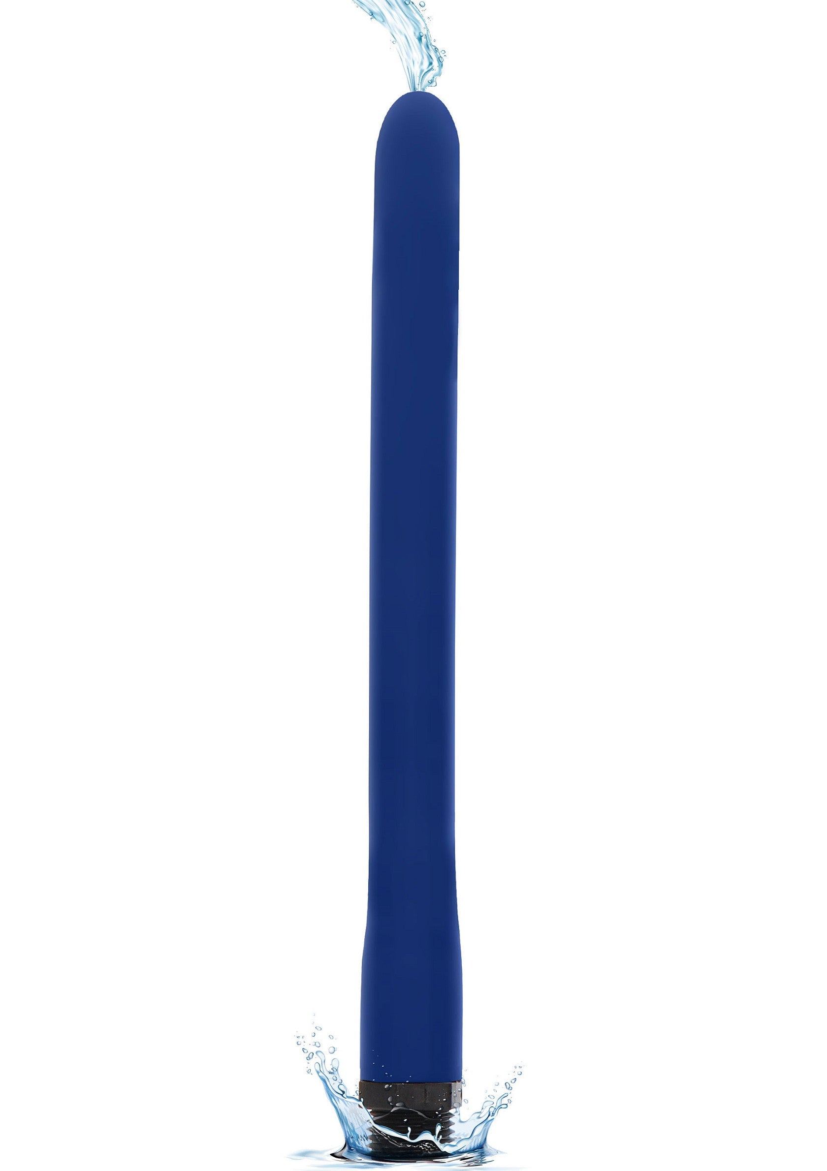 Vibromasseur bleu étanche pour des plaisirs intenses.; Waterdichte blauwe vibrator voor intense genoegens.; Waterproof blue vibrator for intense pleasure.