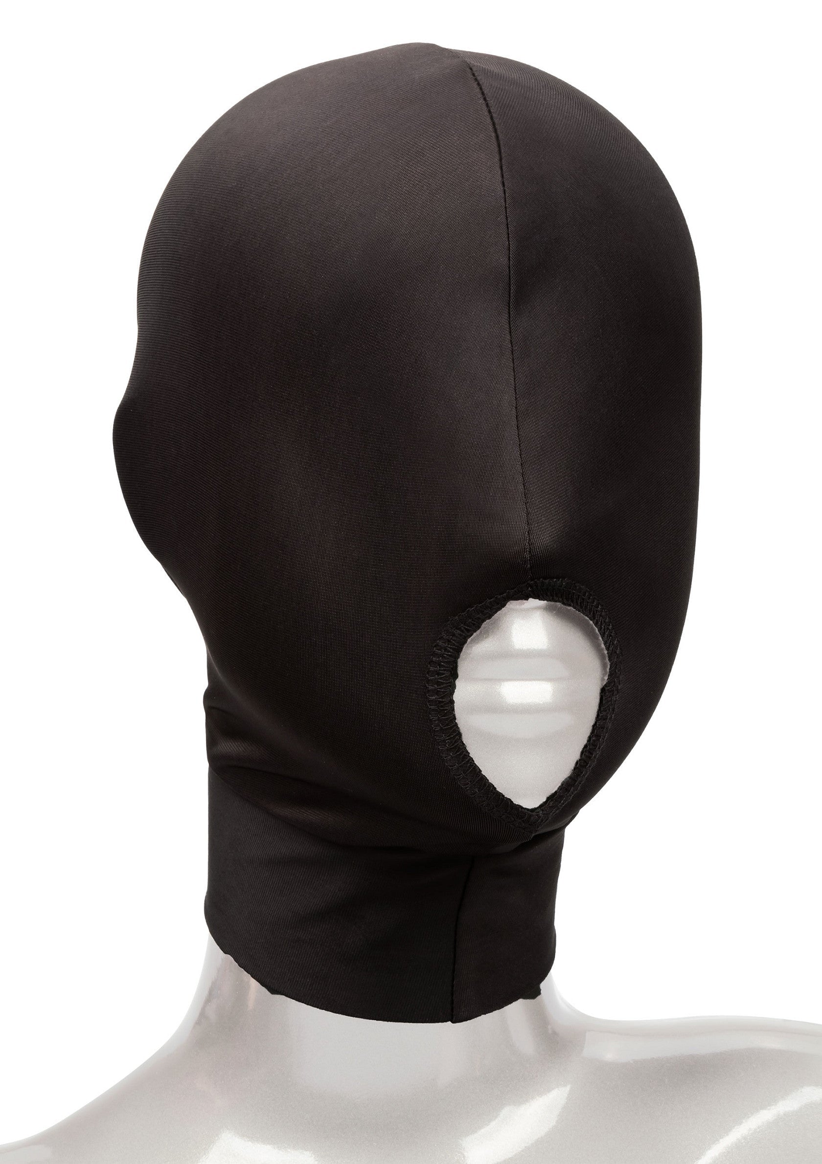Cagoule noire intégrale, ouverture bouche. Idéale pour déguisements et jeux de rôle.; Zwarte bivakmuts met opening voor de mond. Ideaal voor verkleedpartijen en rollenspellen.; Black full face hood with mouth opening. Great for costumes and roleplay.