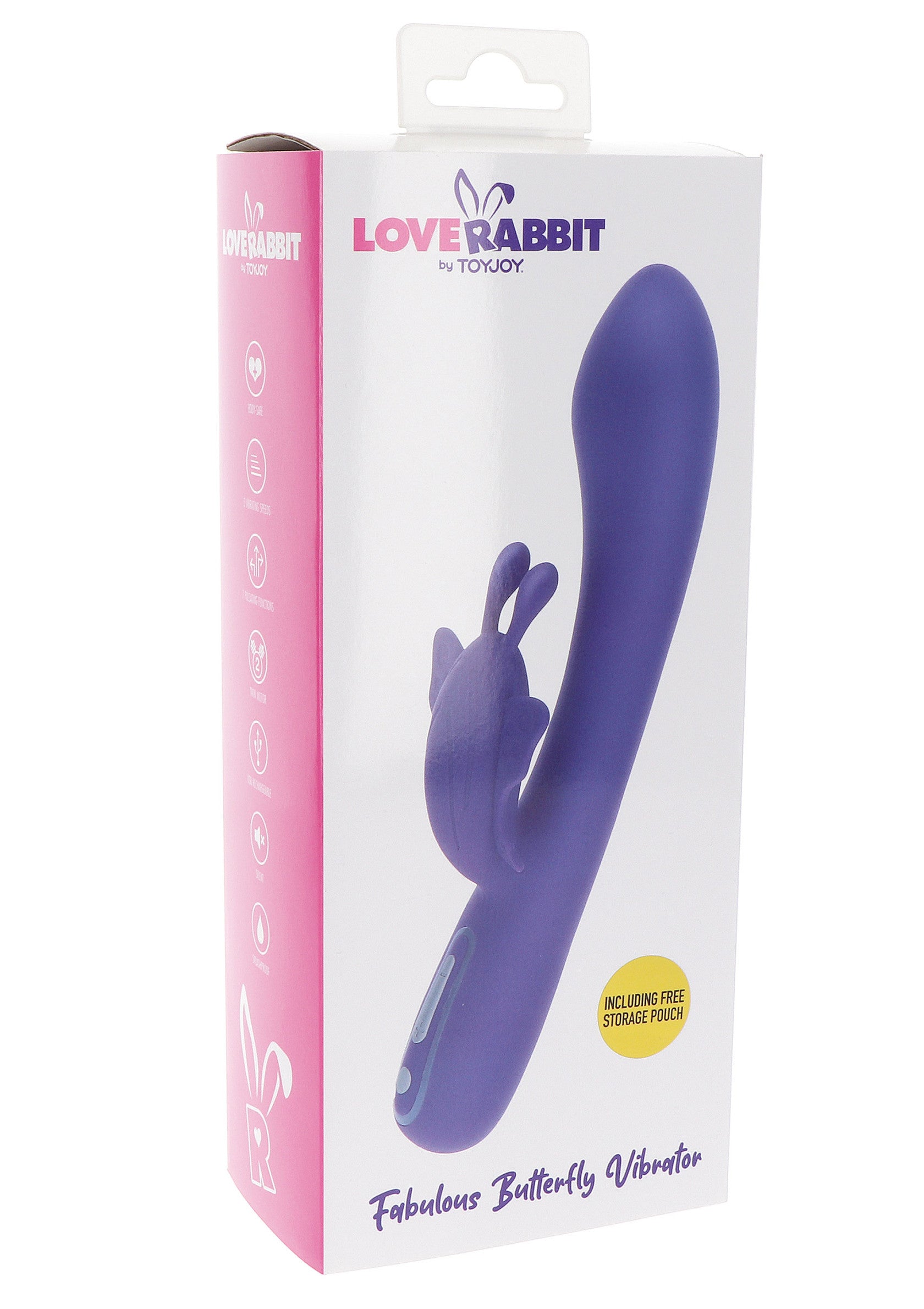 Vibrateur papillon violet Love Rabbit de Toyjoy. Plaisir intense garanti !; Love Rabbit by Toyjoy paarse vlinder vibrator. Gegarandeerd intens plezier!; Love Rabbit by Toyjoy purple butterfly vibrator. Guaranteed intense pleasure!