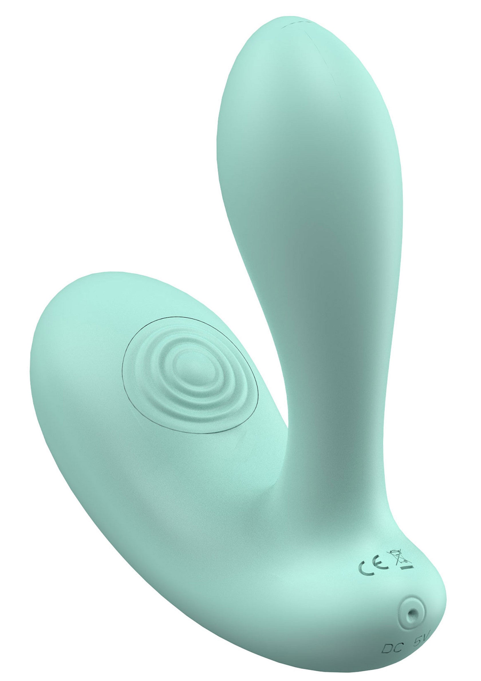 Vibromasseur turquoise innovant pour une stimulation ciblée et des sensations intenses.; Innovatieve turquoise vibrator voor gerichte stimulatie en intense sensaties.; Innovative turquoise vibrator for targeted stimulation and intense sensations.