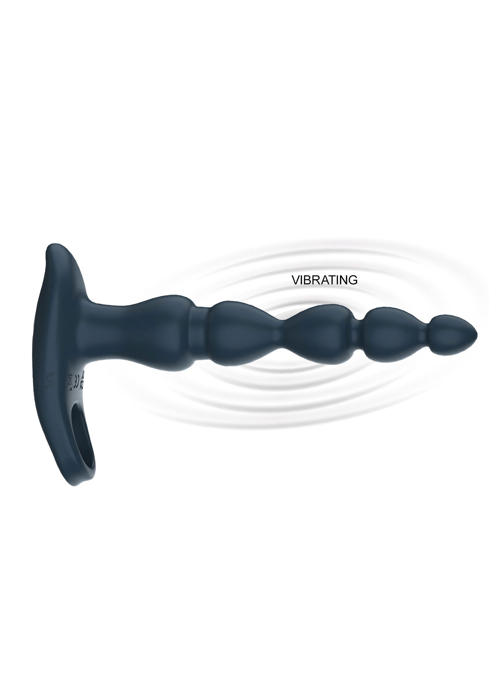 Plug anal vibrant à billes pour une stimulation intense. Confortable et facile à utiliser.; Vibrerende anale plug met kralen voor intense stimulatie. Comfortabel en makkelijk te gebruiken.; Vibrating beaded anal plug for intense stimulation. Comfortable and easy to use.