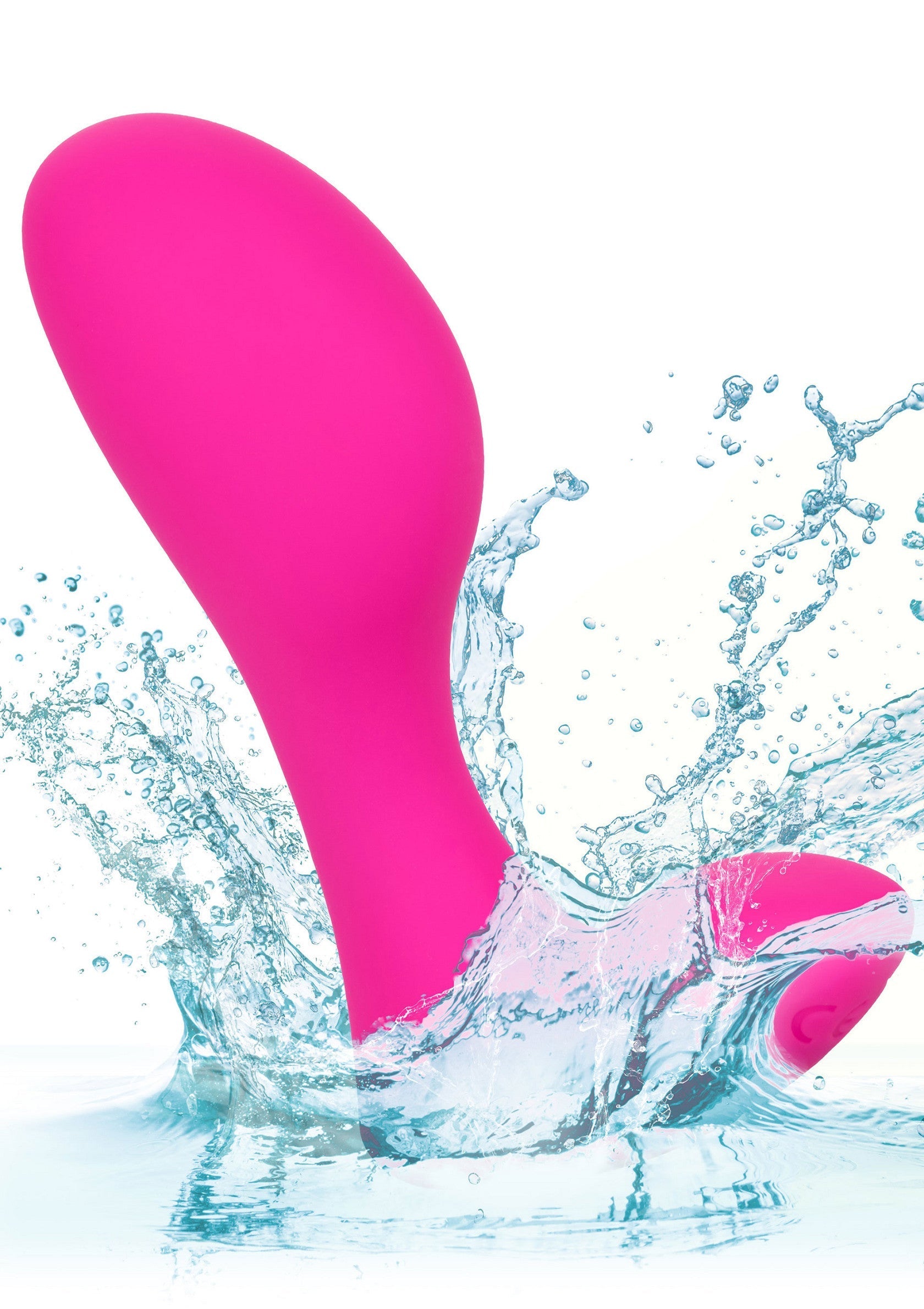 Vibromasseur rose waterproof pour des plaisirs aquatiques intenses.; Roze, waterproof vibrator voor intens waterplezier.; Pink, waterproof vibrator for intense aquatic pleasures.