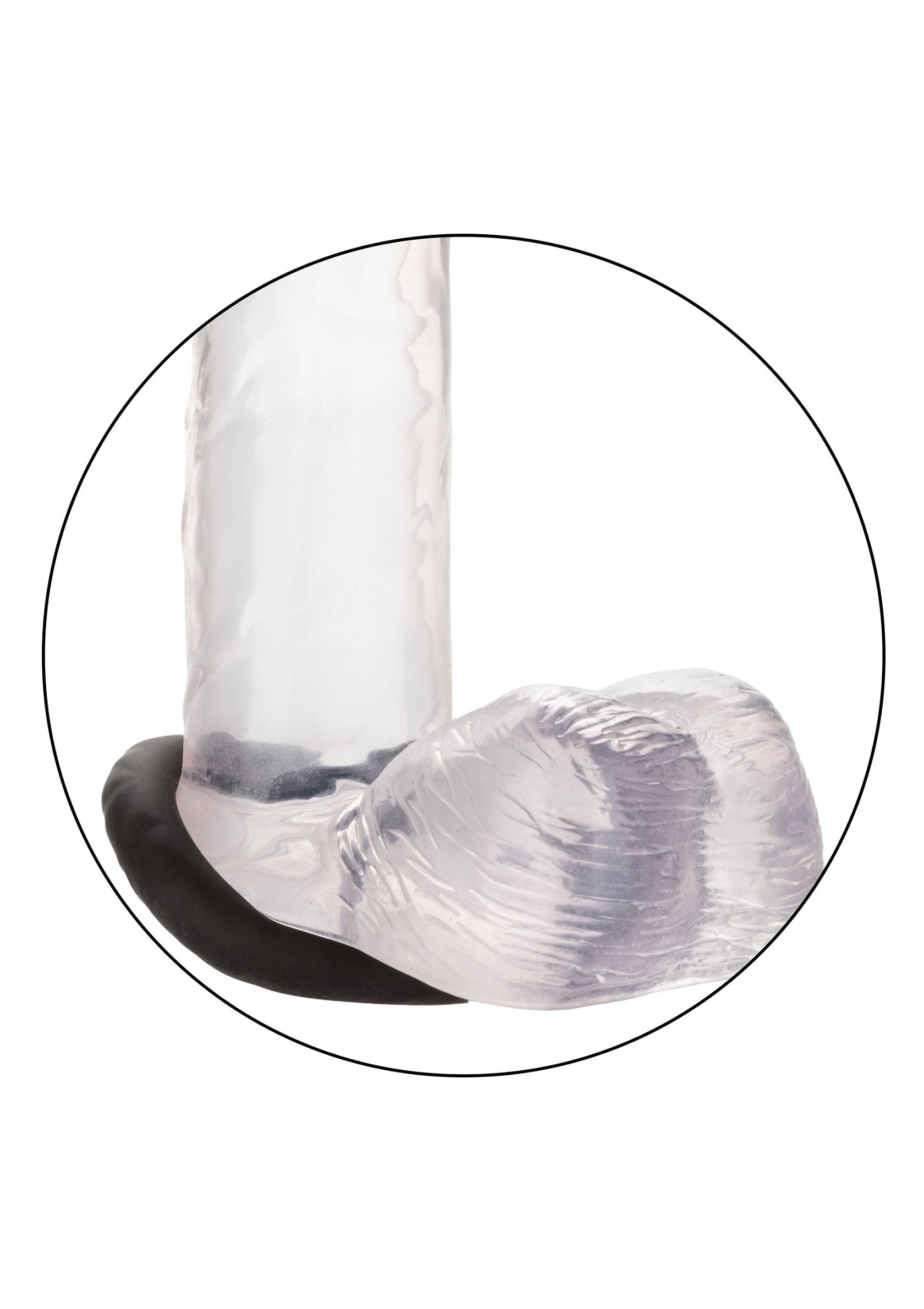 Gode transparent réaliste pour le plaisir solitaire et en couple. Texturé, pour des sensations intenses.; Realistische transparante dildo voor solo- en plezier met partner. Gestructureerd, voor intense sensaties.; Realistic transparent dildo for solo and couples fun. Textured, for intense sensations.