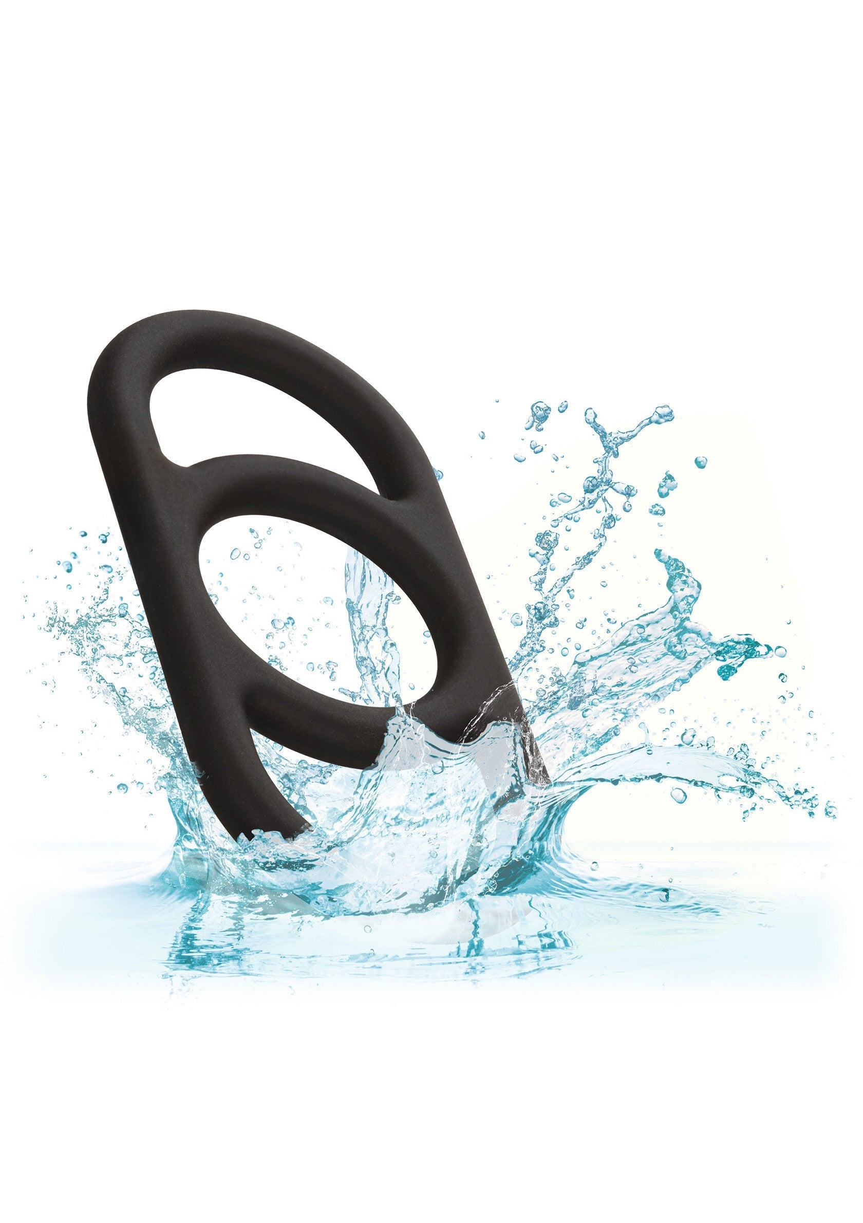 Anneau pénien noir flexible et étanche pour une sensation plus intense. Découvrez le plaisir sans limites!; Flexibele, waterdichte zwarte penisring voor een intenser gevoel. Ontdek onbeperkt plezier!; Flexible, waterproof black cock ring for a more intense sensation. Discover unlimited pleasure!