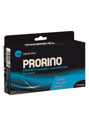 Poudre concentrée de puissance Prorino pour hommes, 7 bâtonnets. Augmente la puissance masculine.; Prorino potentie poeder concentraat voor mannen, 7 stuks. Verhoogt de mannelijke potentie.; Prorino potency powder concentrate for men, 7 sticks. Boosts male potency.